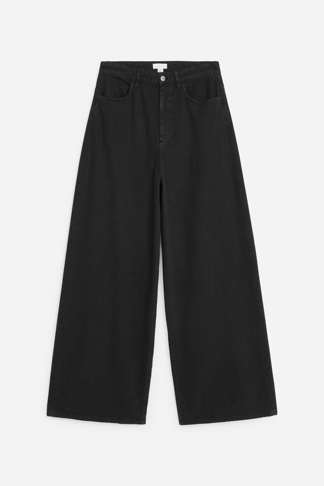 Weite Hose - Schwarz/Rosa/Dunkles Graubraun - 1