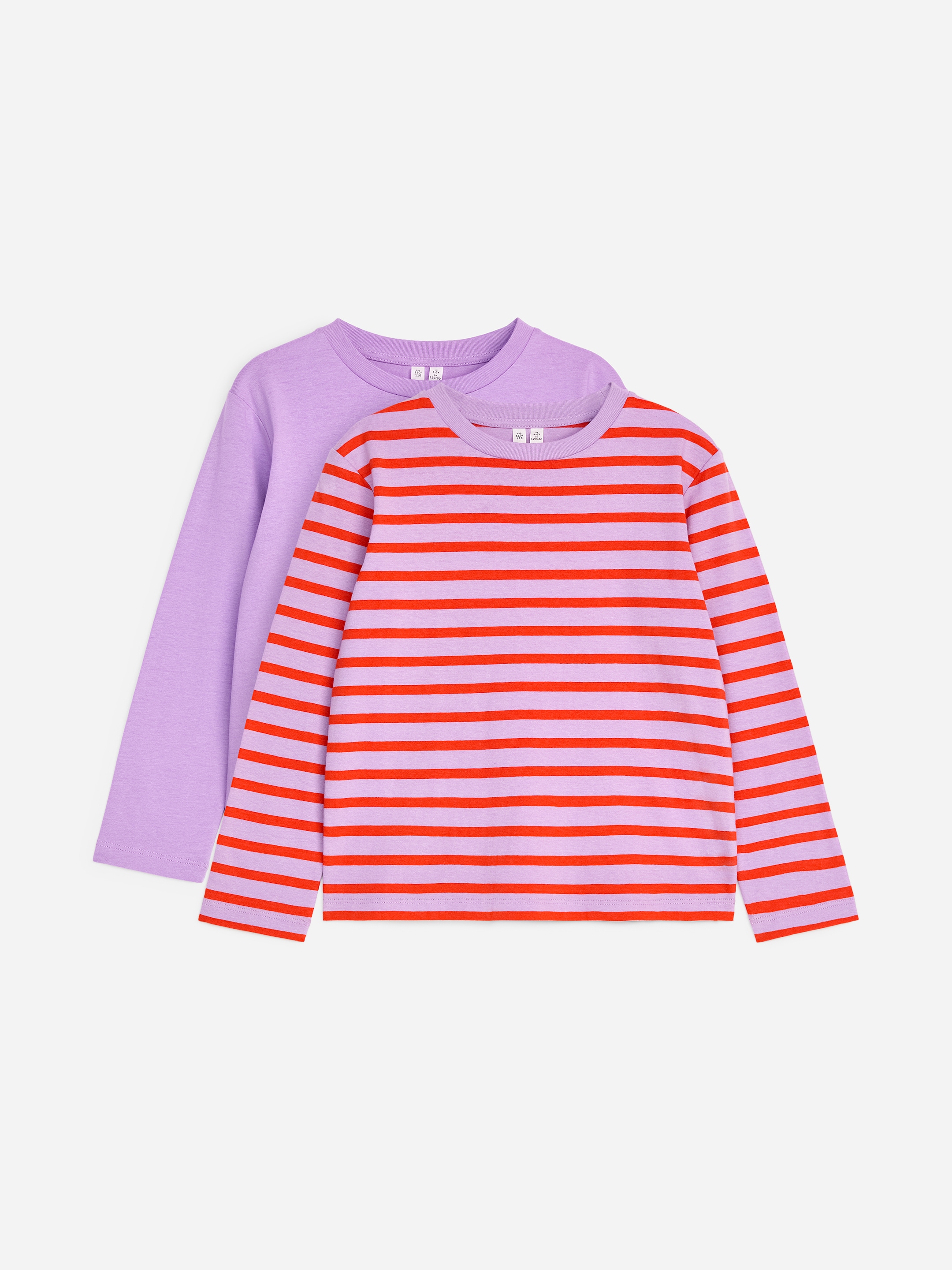 Long-Sleeved T-Shirt Set of 2-Red-19844