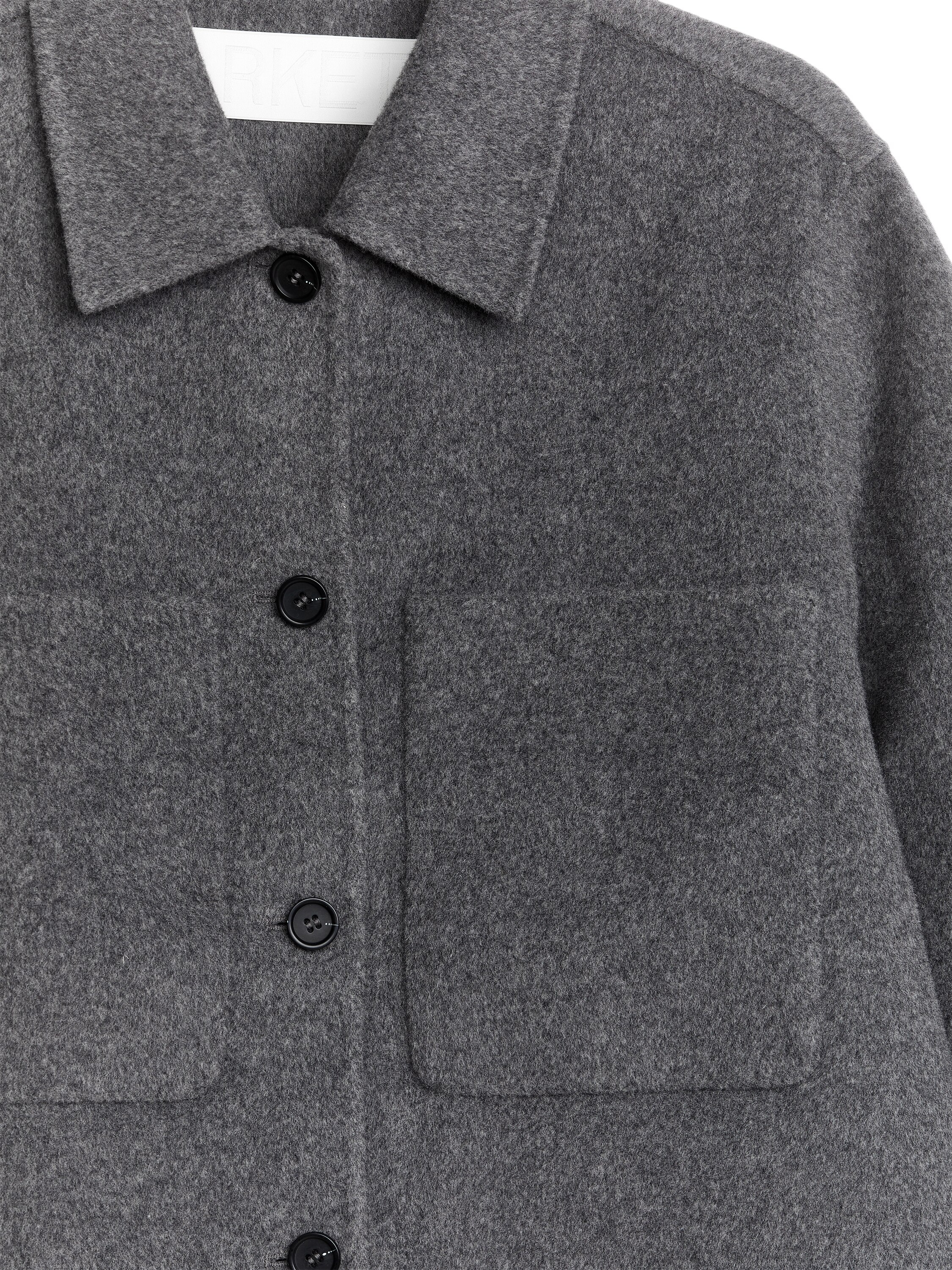 Double-Face Wool Overshirt - Grey - Ladies | H&M GB