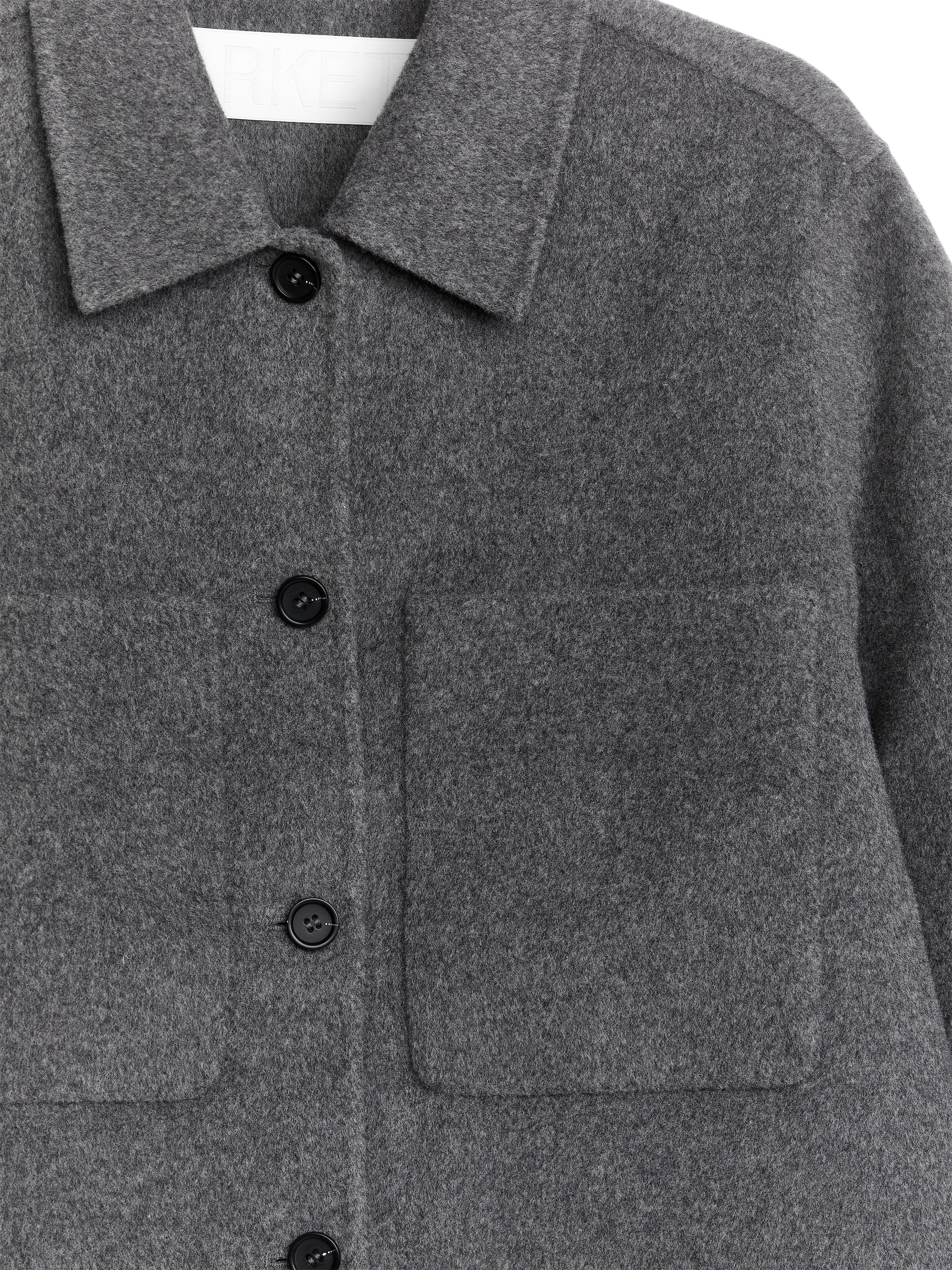 View larger image: Double-Face Wool Overshirt - Grey - Ladies | H&M GB 2