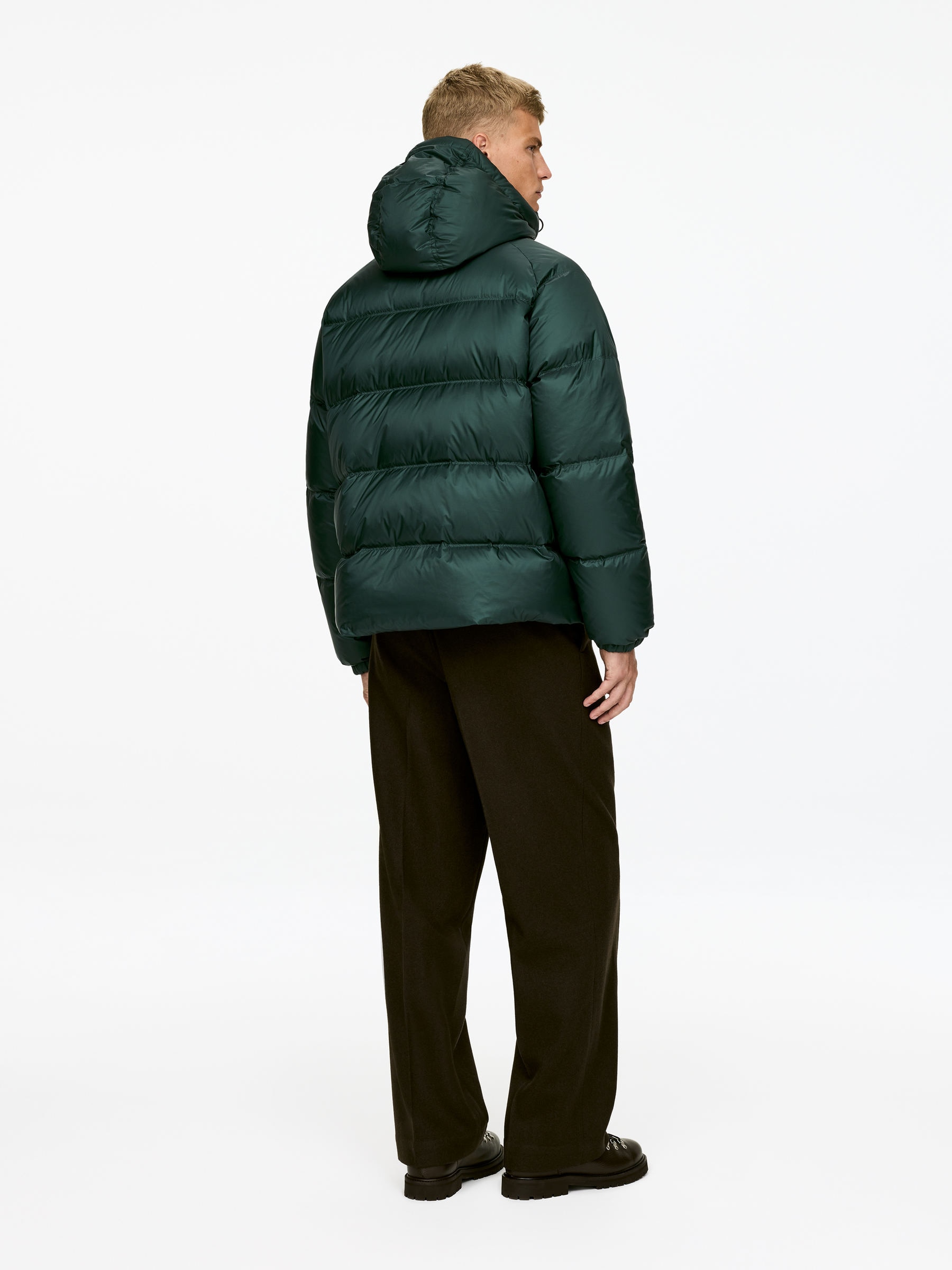 Upcycled Down Sporty Jacket - Dark Green - Regular fit - Men - StillMedia/Lookbook - 4