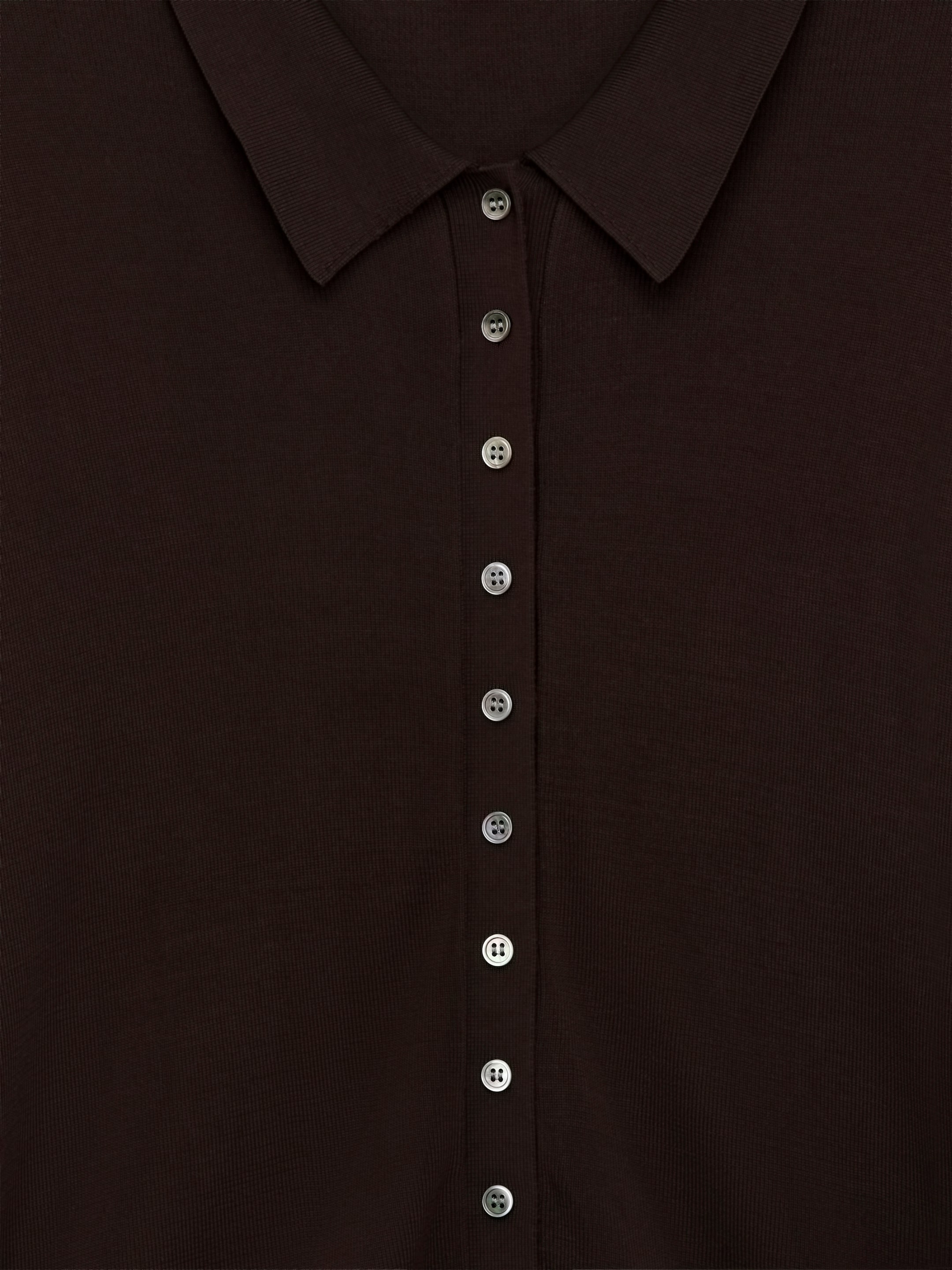 Fine-Knit Shirt - Dark Brown - Regular fit - Women - StillMedia/DescriptiveDetail - 2