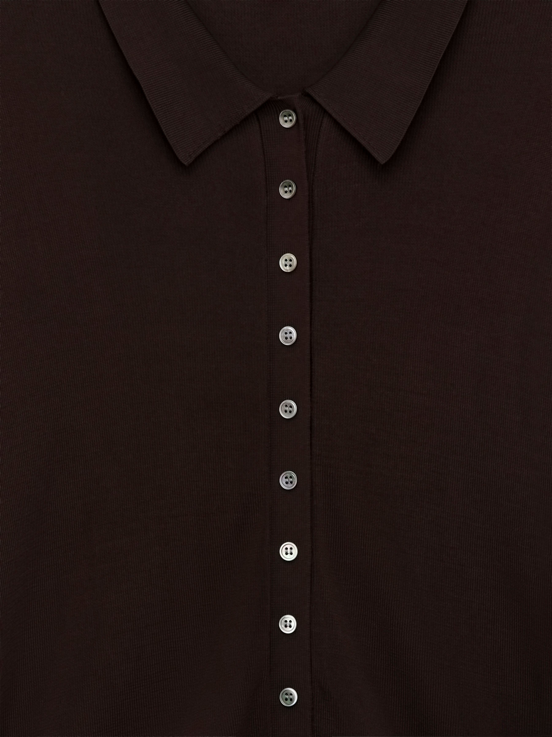 Fine-Knit Shirt - Dark Brown - Regular fit - Women - StillMedia/DescriptiveDetail - 2