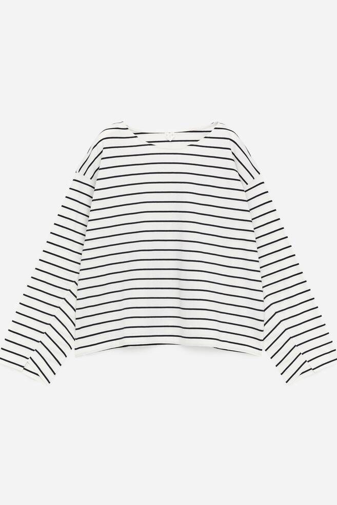 Long-Sleeve T-Shirt - White/Dark Blue - 1