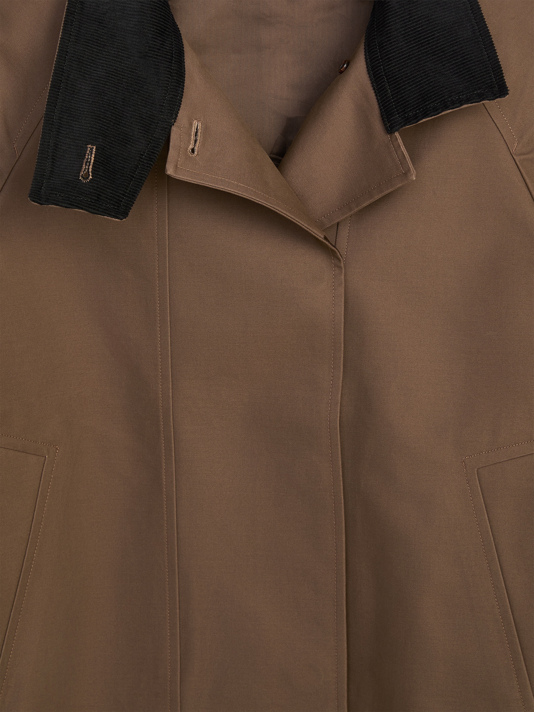Relaxed Cotton Jacket - Dark Mole - Relaxed fit - women - StillMedia/DescriptiveDetail - 1