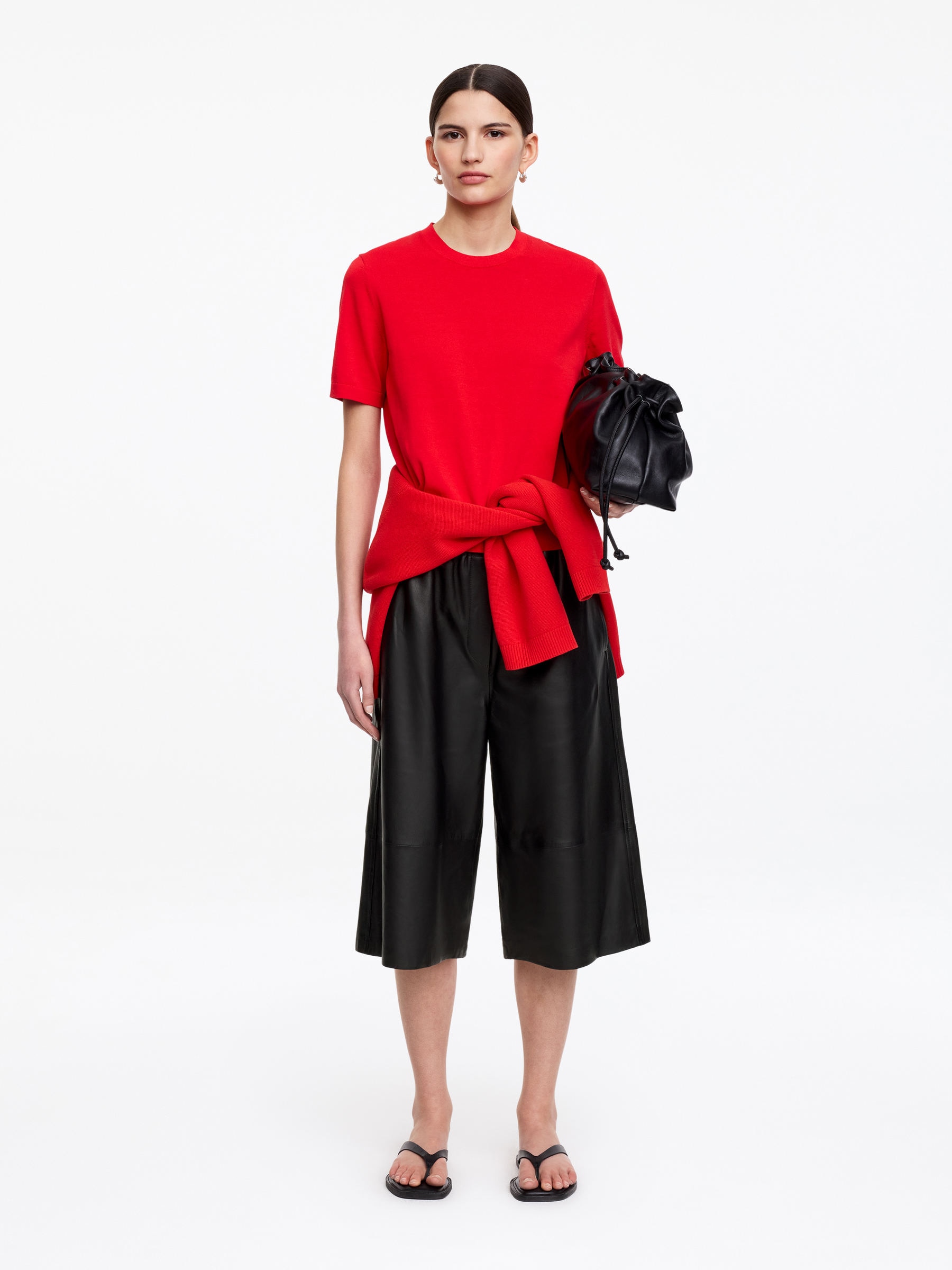 Leather Shorts - Black - Regular fit - Women - StillMedia/Lookbook - 3