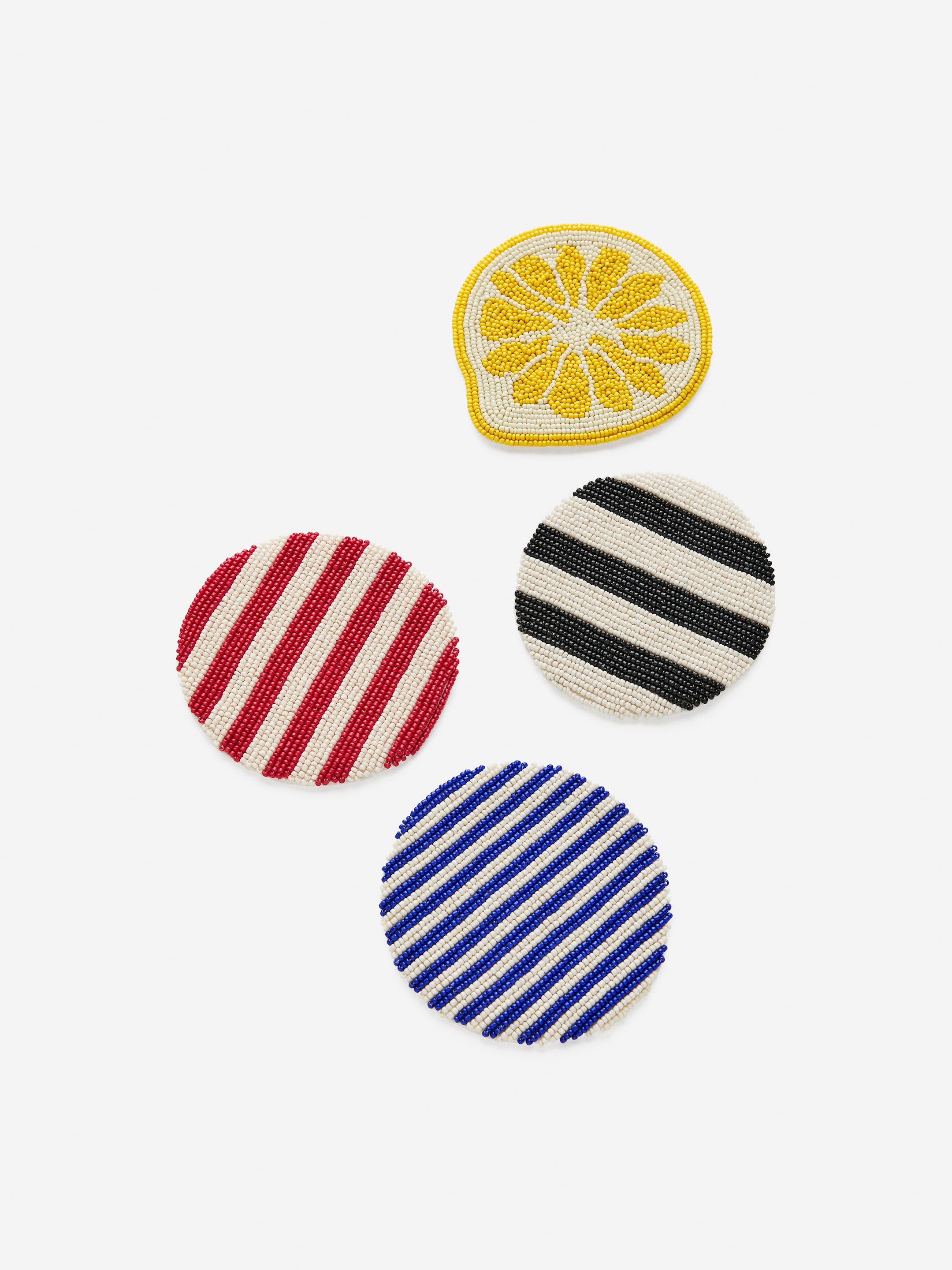 Glass Bead Coaster - Red/White - Homeware - StillMedia/DescriptiveDetail - 2