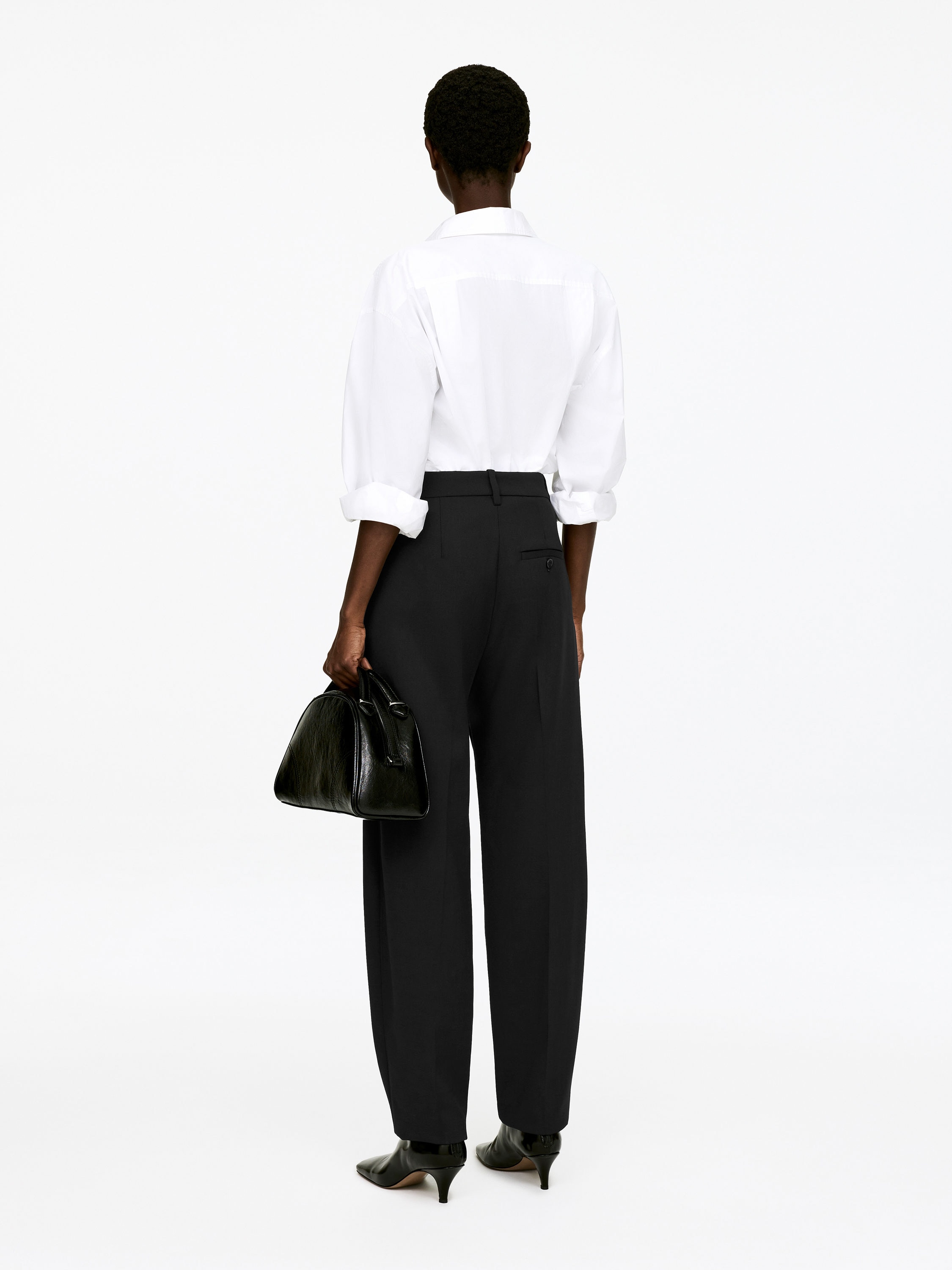 Press Crease Trousers - Black - Regular fit - Women - StillMedia/Lookbook - 5