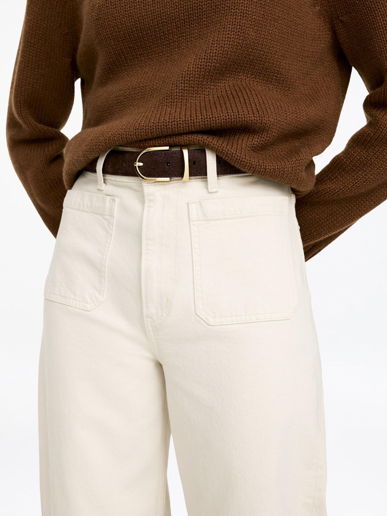 Ceinture en daim - Marron - 1