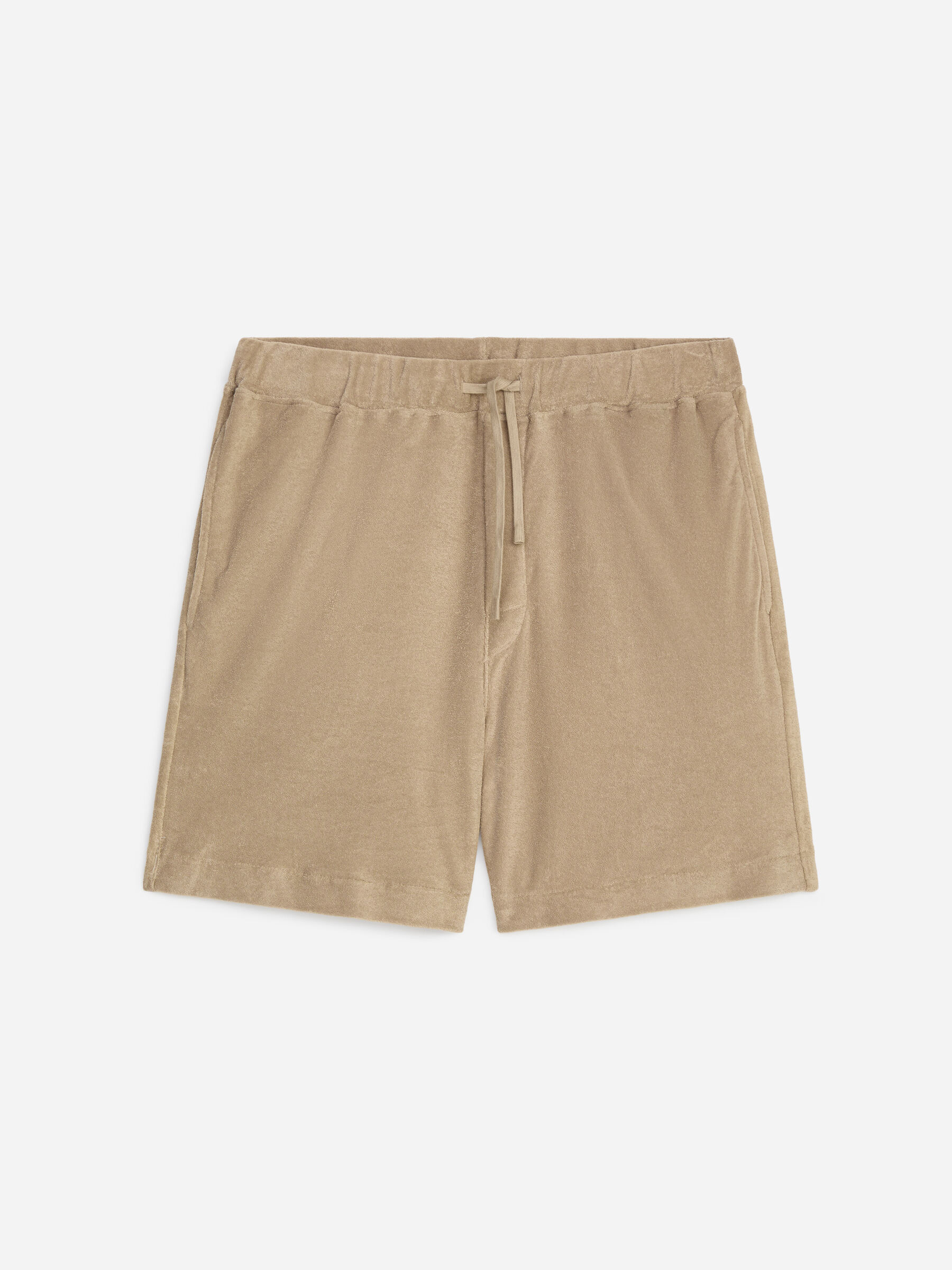 Cotton Towelling Shorts - Dark Beige - Regular fit - Men - StillMedia/DescriptiveStillLife - 1