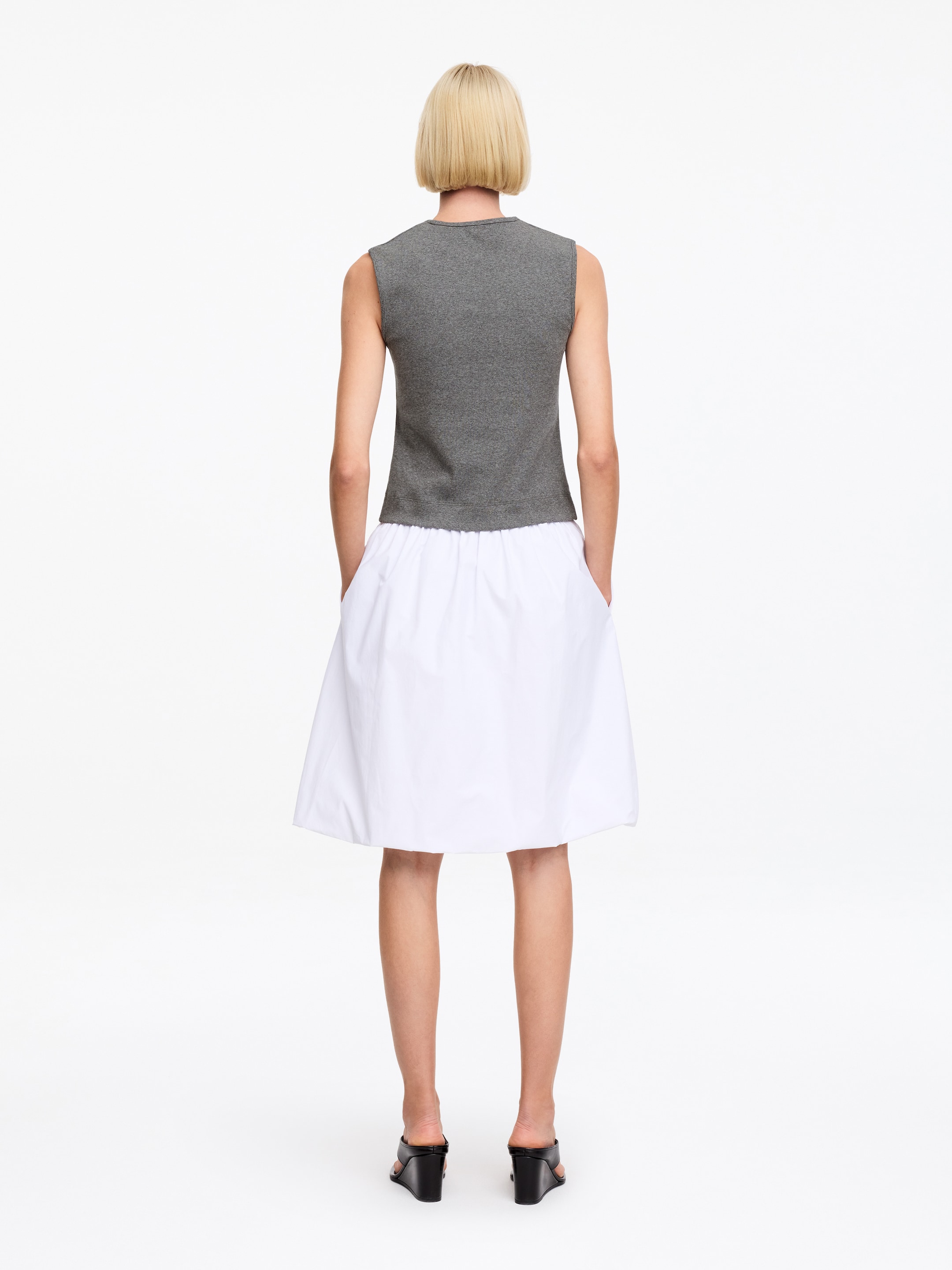 Débardeur côtelé - gris - Slim fit - Femme - StillMedia/Lookbook - 7