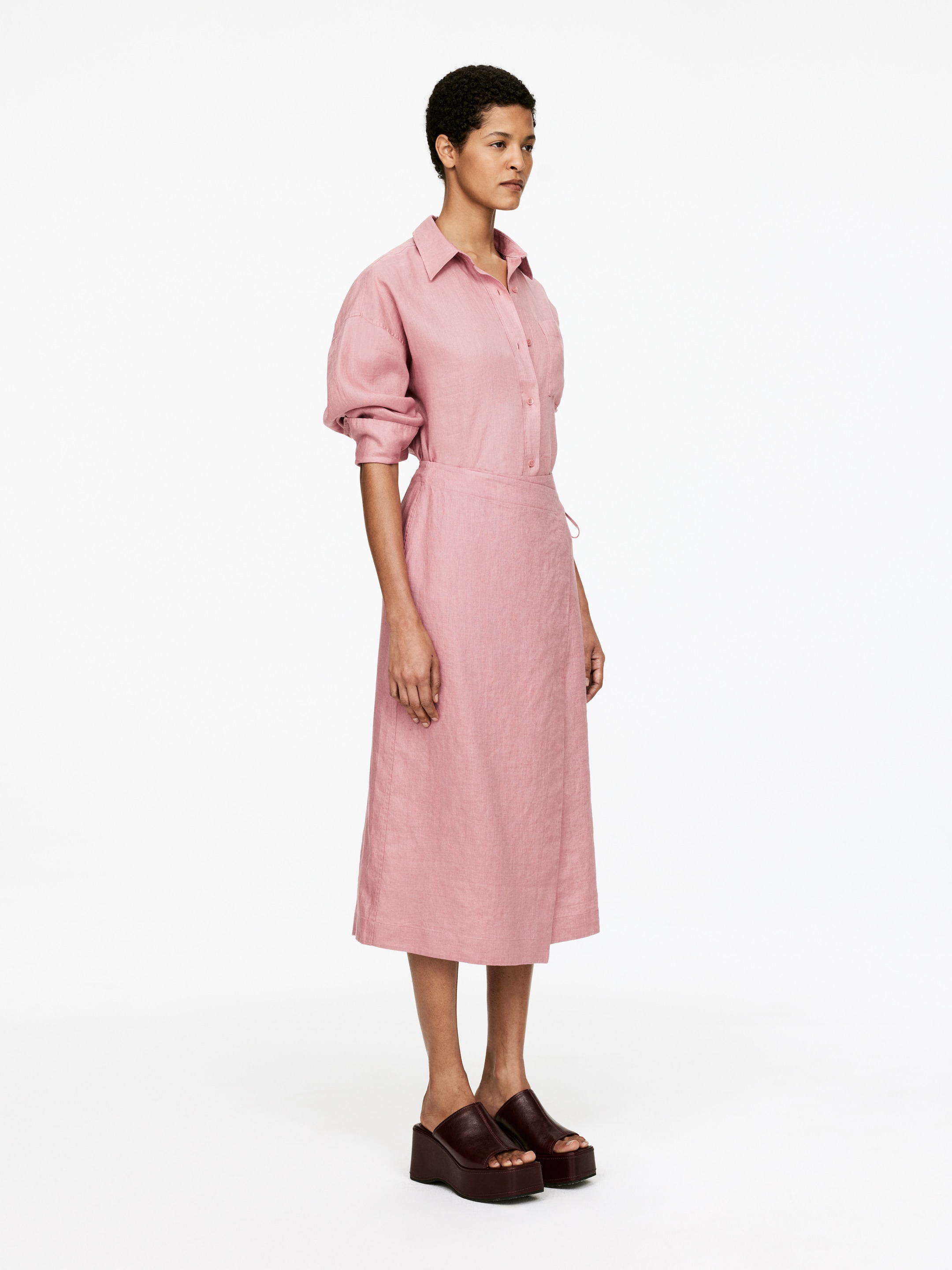 Größeres Bild anzeigen: Leinenhemd - Altrosa - Ladies | H&M AT 2