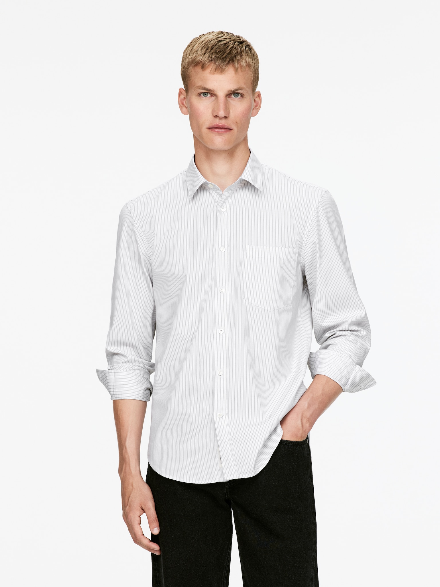 Poplin Shirt - Blue/White/Black/Blue/White