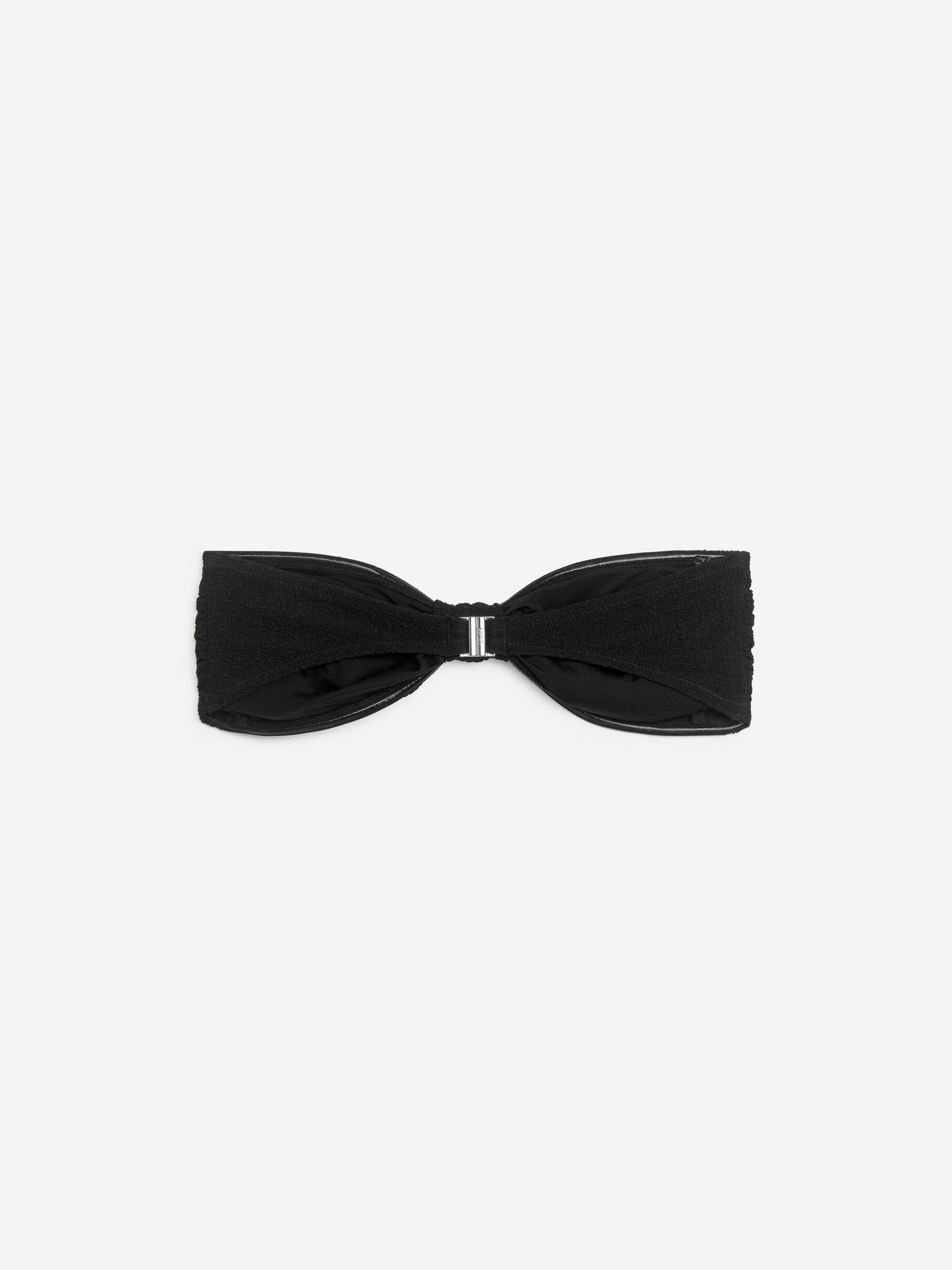 Textured Bandeau Bikini Top - Black - Women - StillMedia/DescriptiveStillLife - 1