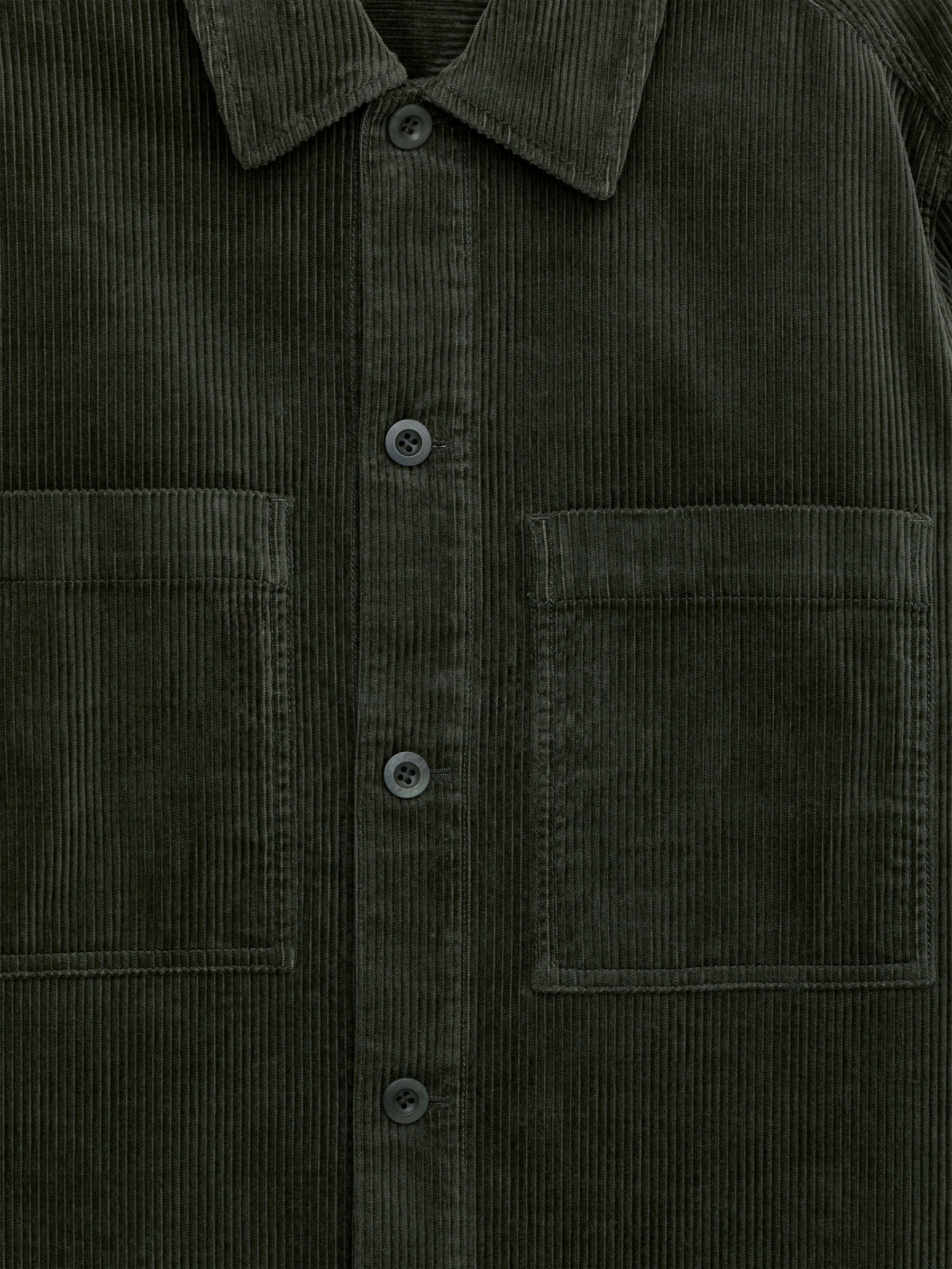 Corduroy Overshirt - Khaki Green - Regular fit - Men - StillMedia/DescriptiveDetail - 1