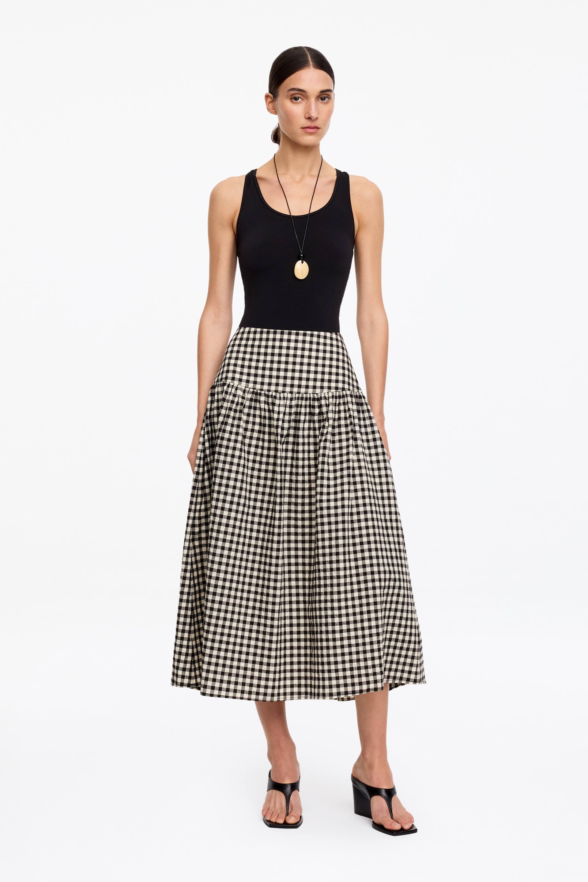 Visualizza immagine più grande: Gonna in seersucker - Bianco/Nero - DONNA | H&M IT 1