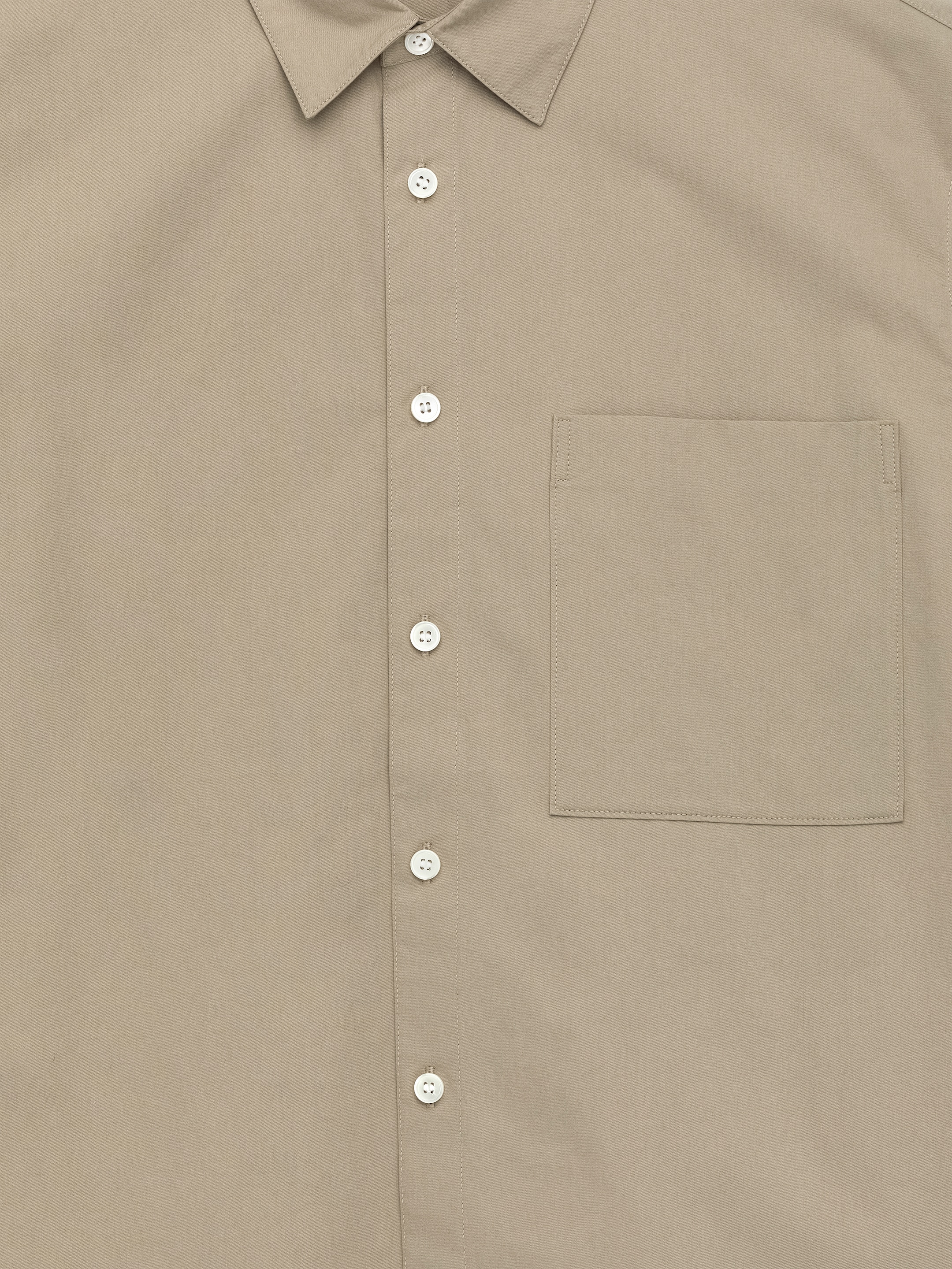 Oversized-Hemd aus Popeline - Taupe - Oversize - Herren - StillMedia/DescriptiveDetail - 2