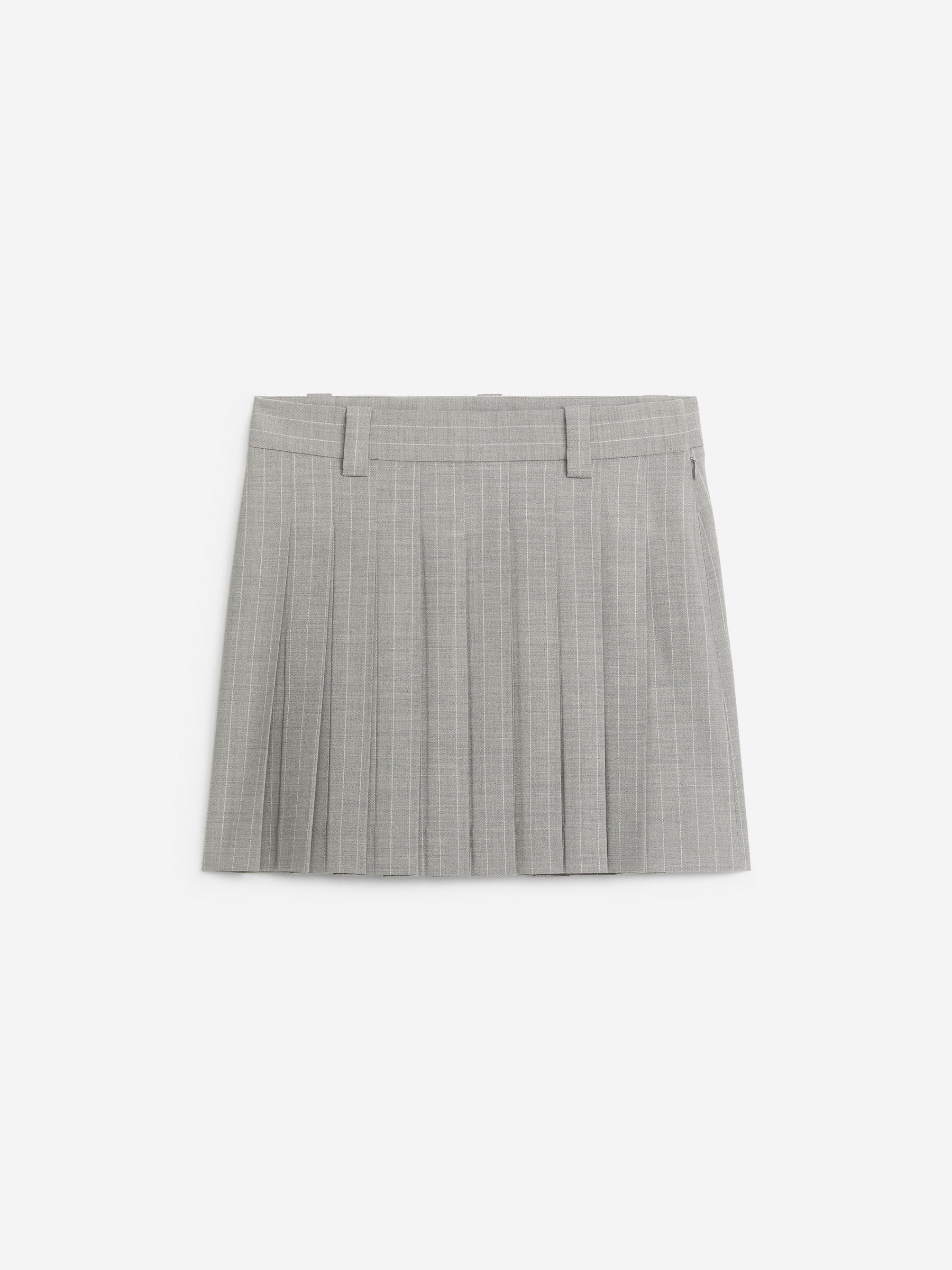 Minifalda de raya diplomática-Gris-7948