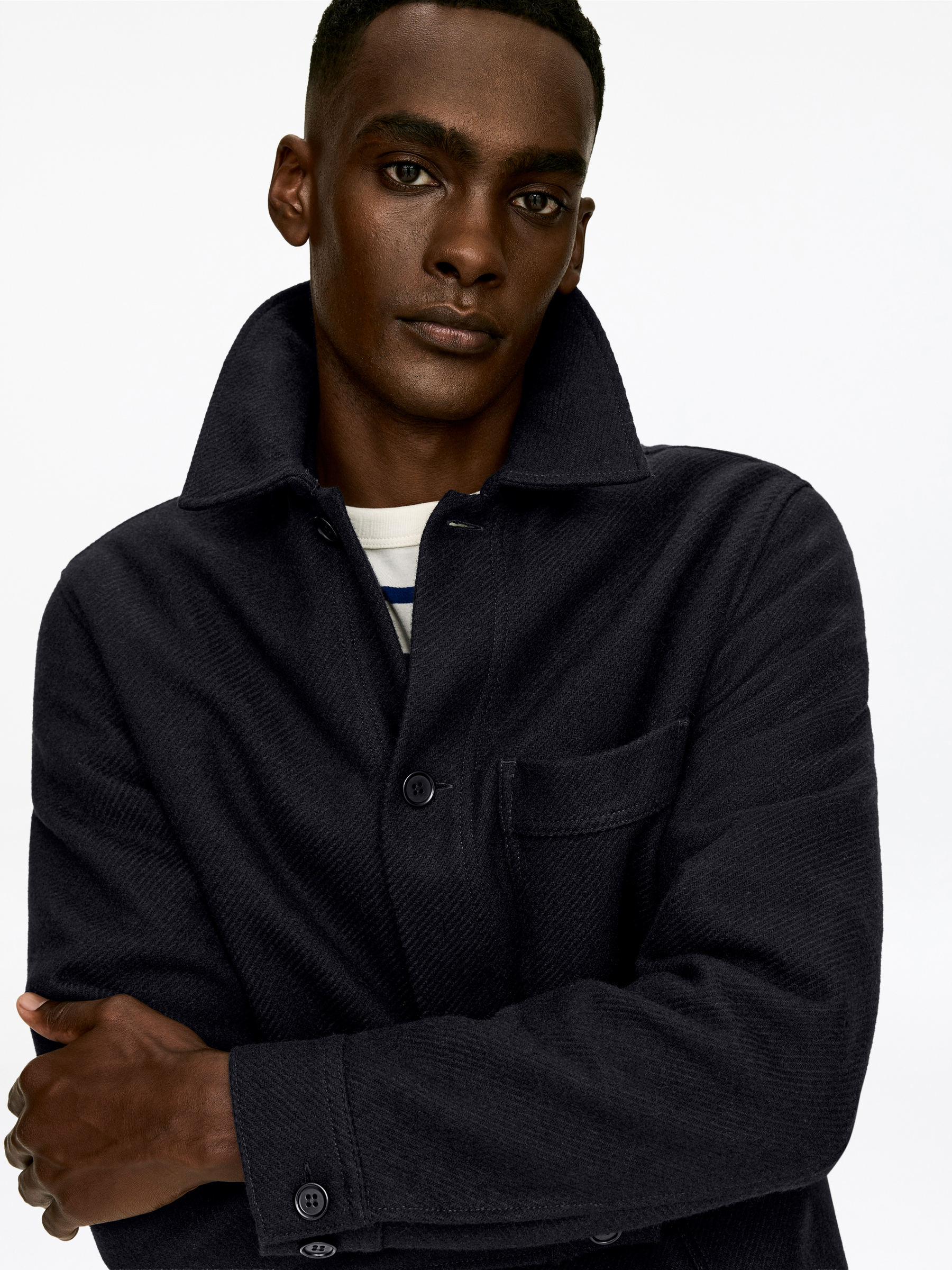 Wool-Blend Overshirt - Dark Blue - Regular fit - Men - StillMedia/Lookbook - 6