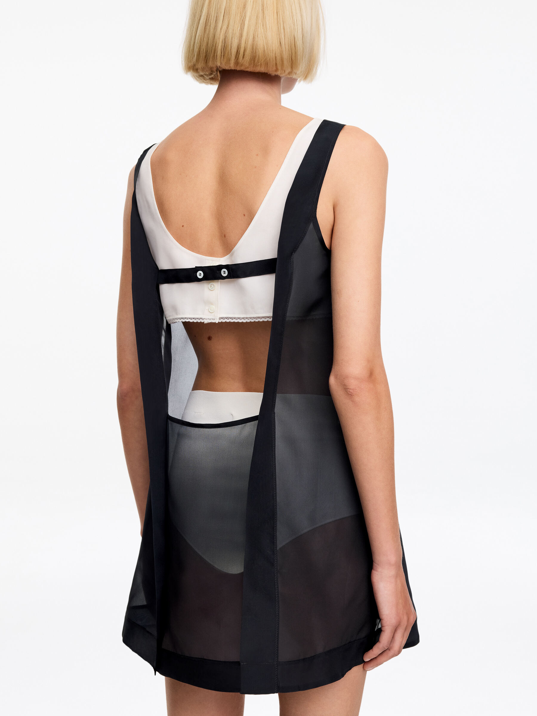 ARKET and Laila Gohar A-Line Mini Dress - Dark Navy - Loose fit - Women - StillMedia/Lookbook - 6