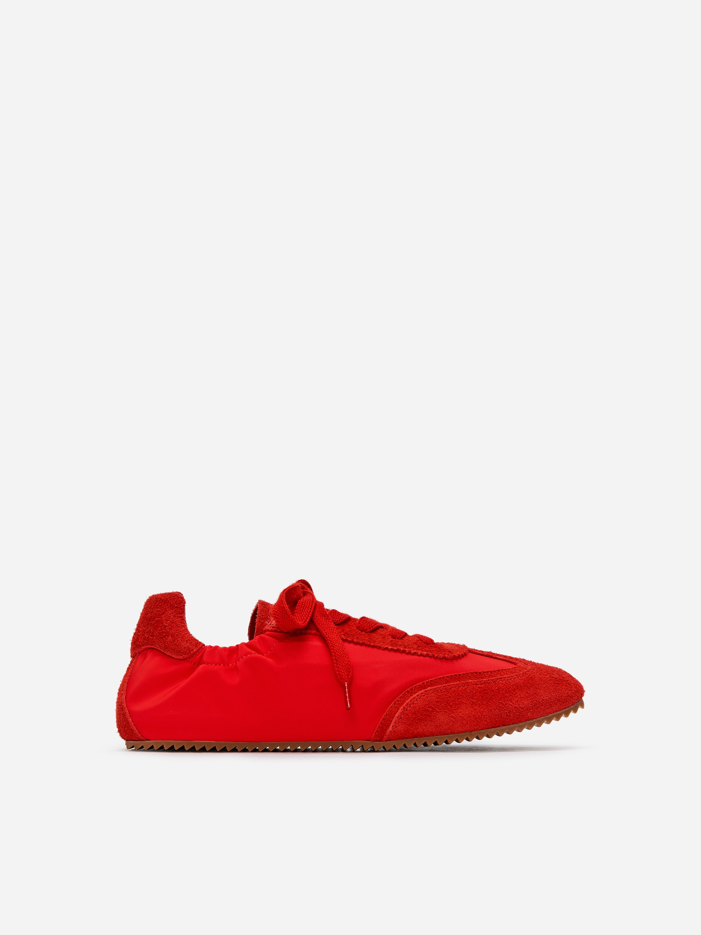 Zapatillas de ante y nailon - Rojo/Marrón oscuro/Beige