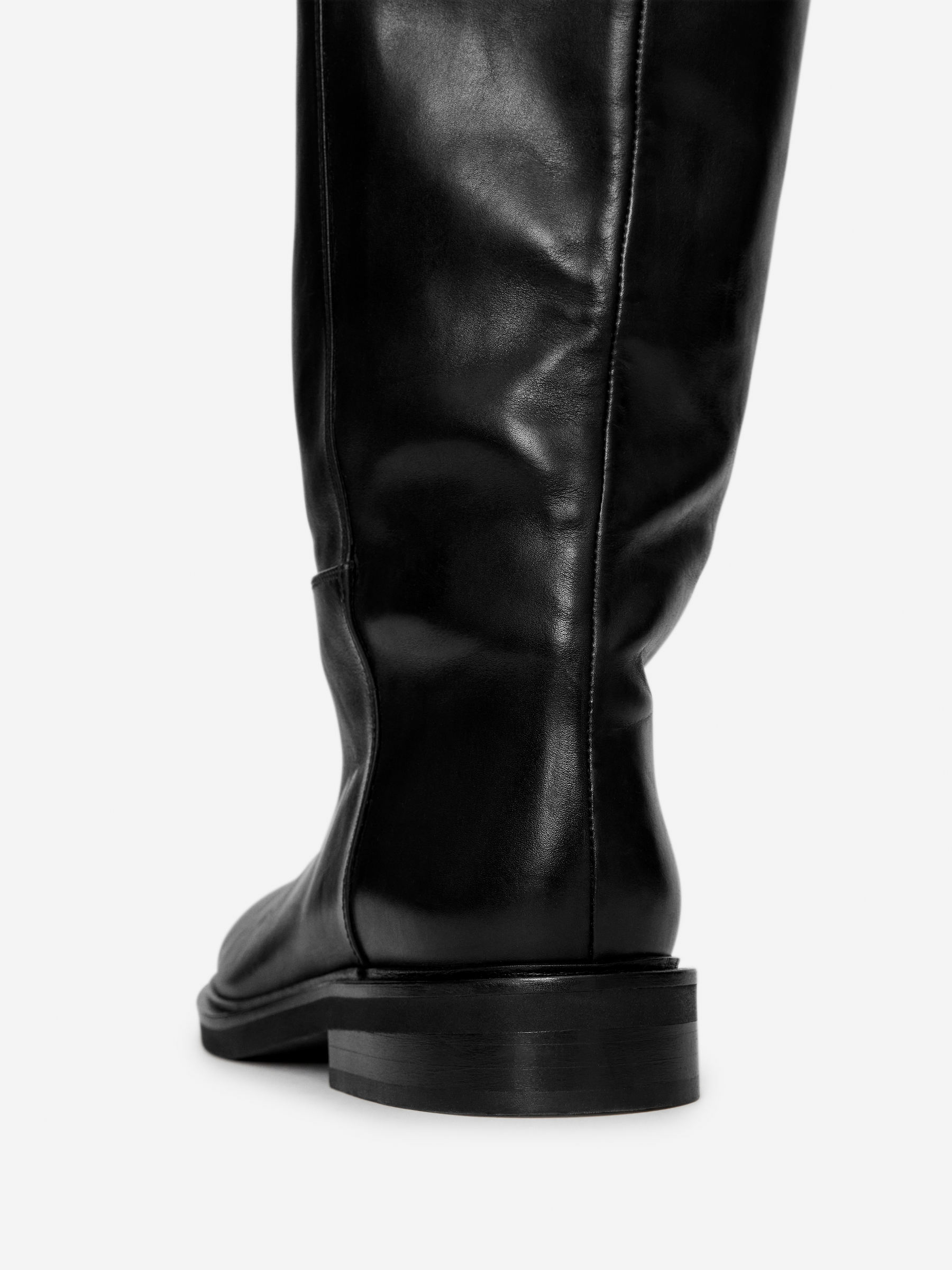 Over-The-Knee Leather Boots - Black - Women - StillMedia/DescriptiveStillLife - 9