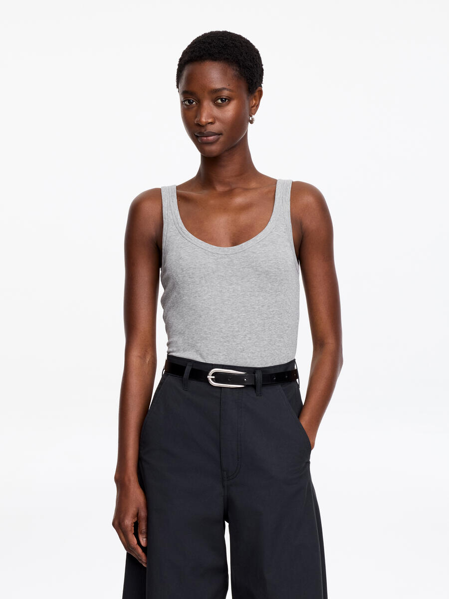 ARKET Women's  Scoop-Neck Tank Top Grey,  size XS