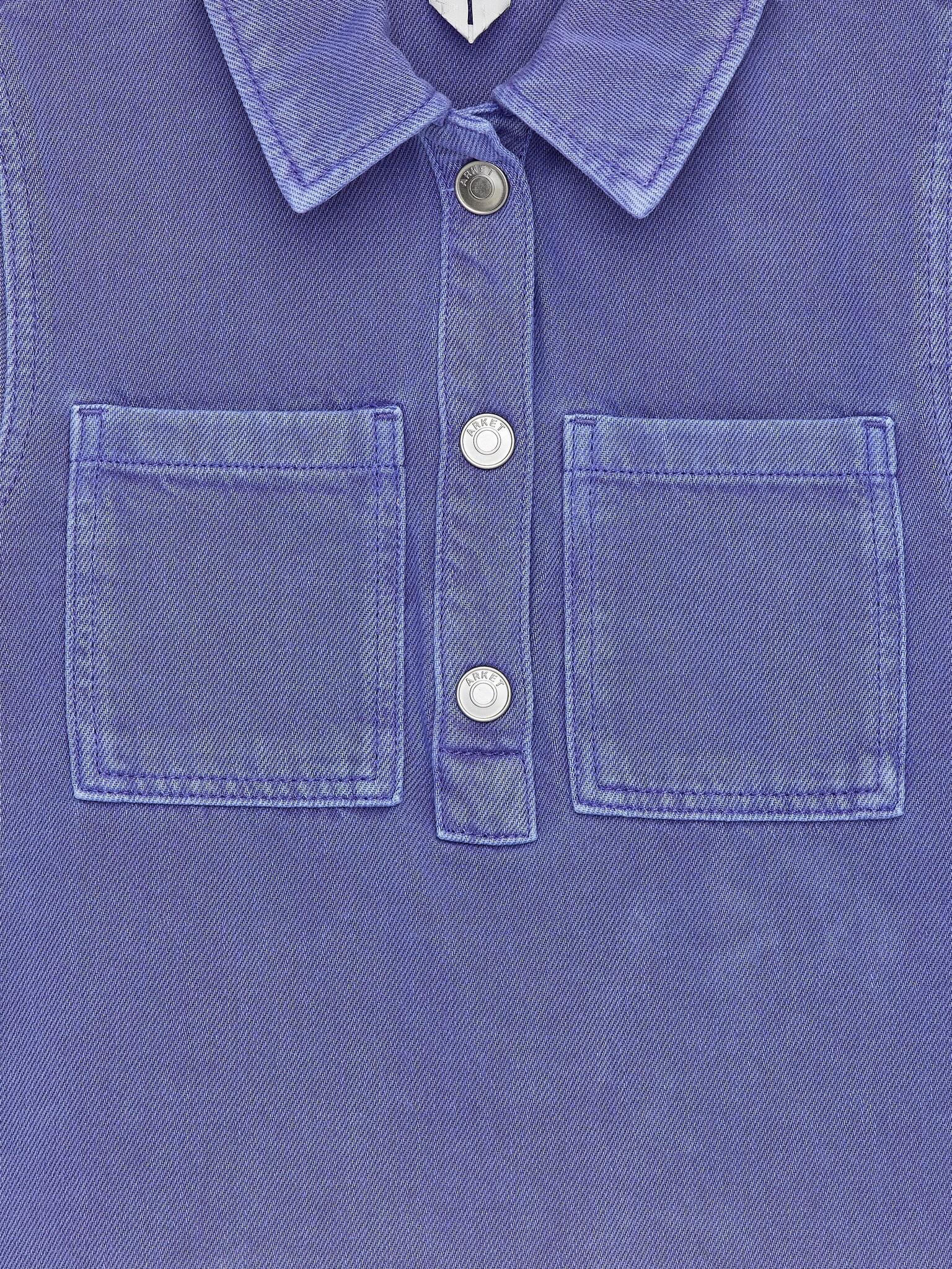 Denim Shirt Dress - Lilac - 3