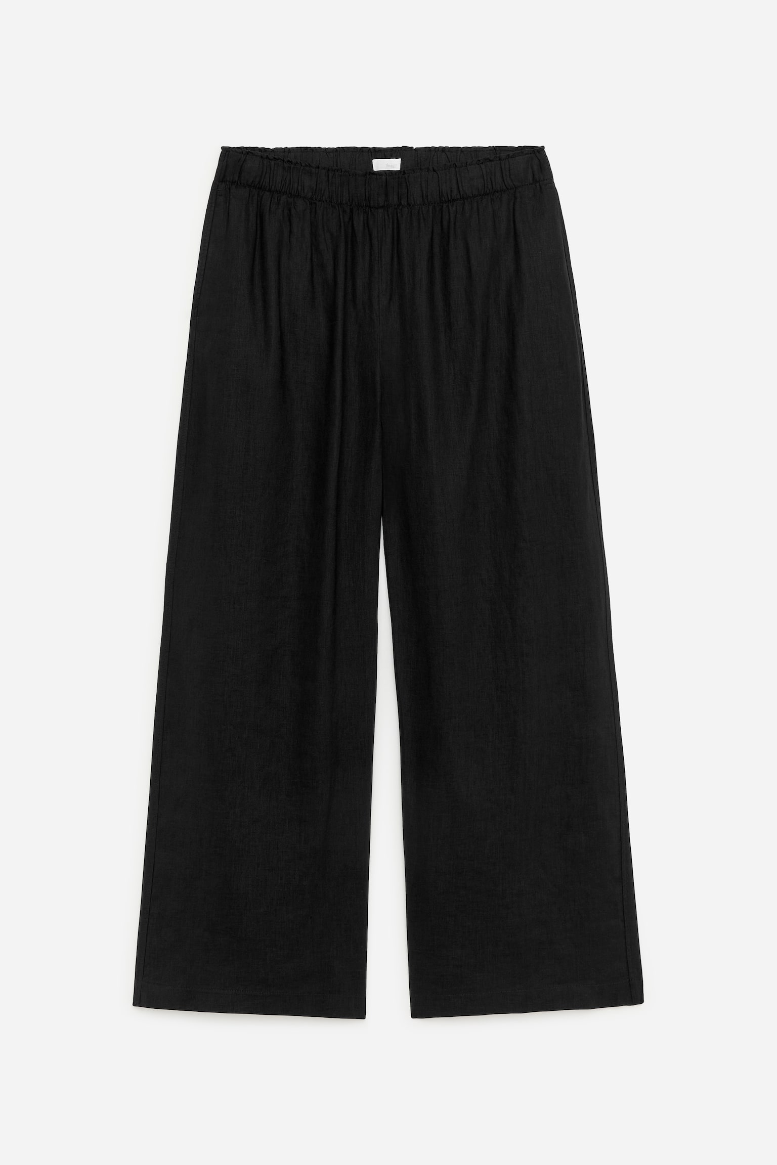 Pantalon large en lin - Noir - 2