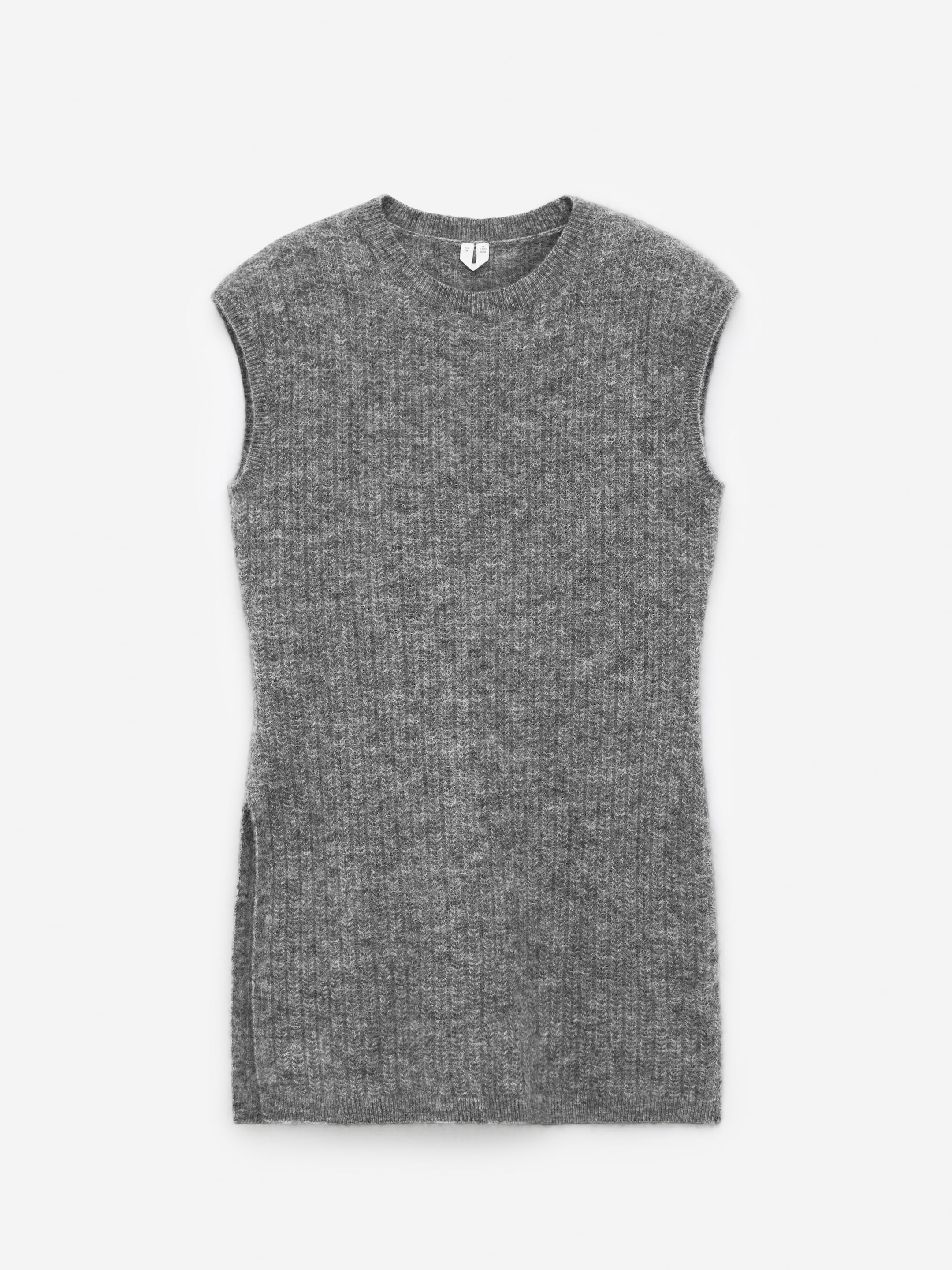 Gilet in misto alpaca e lana-#757574-13708