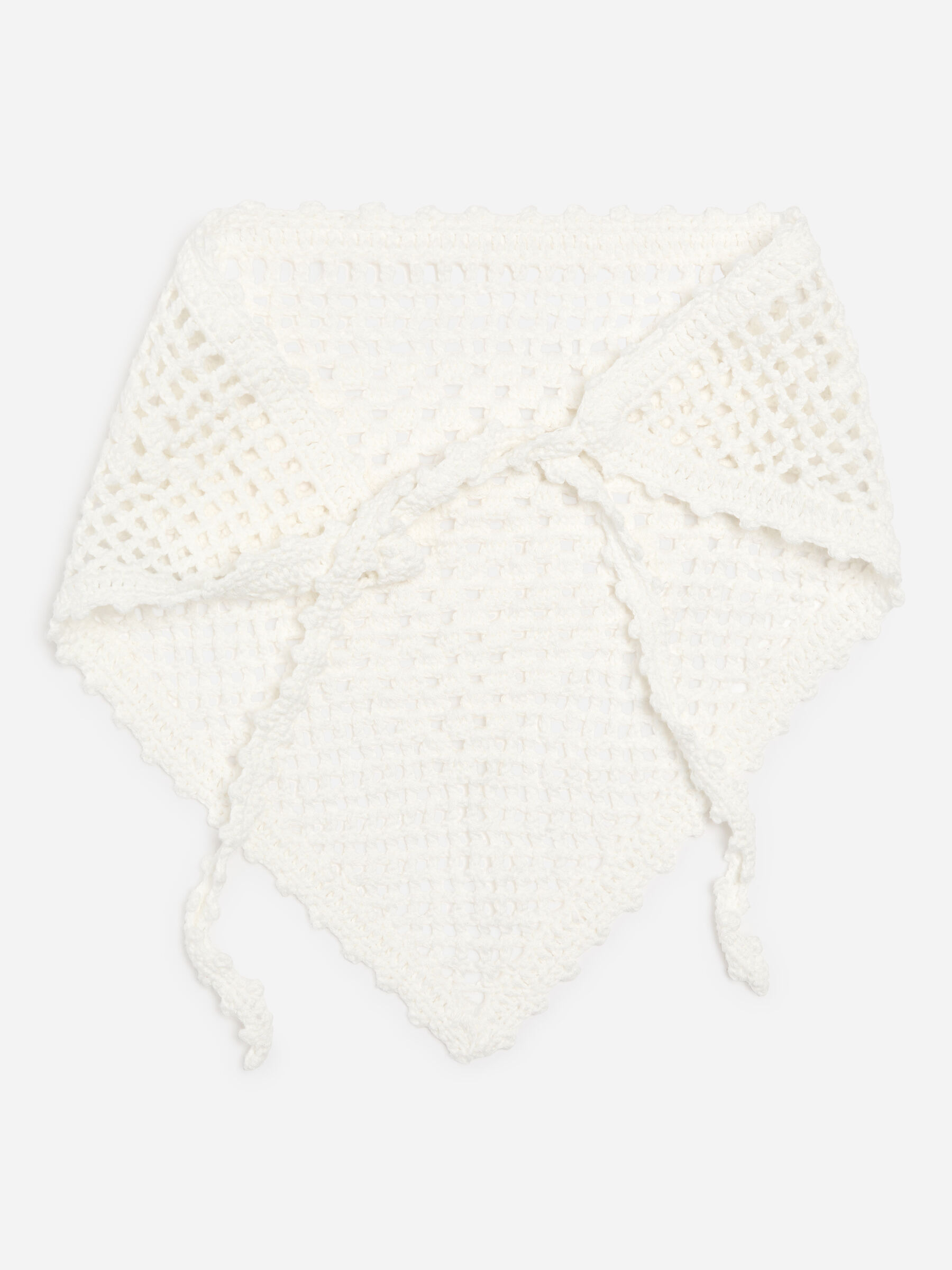 Crochet headscarf-#F4F3E9-19193