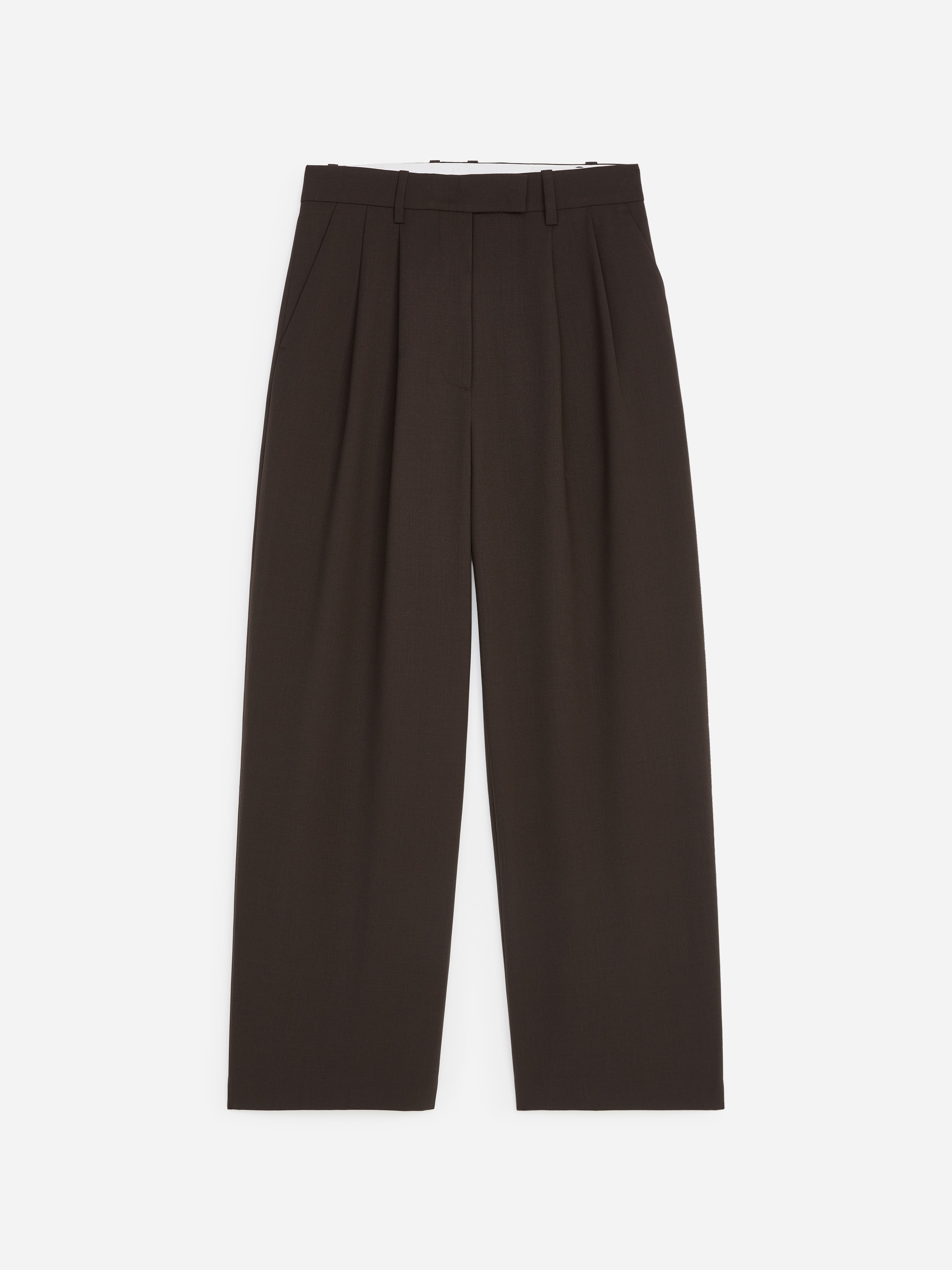 Elegante Hose aus Wollmischung - Braun/Schwarz