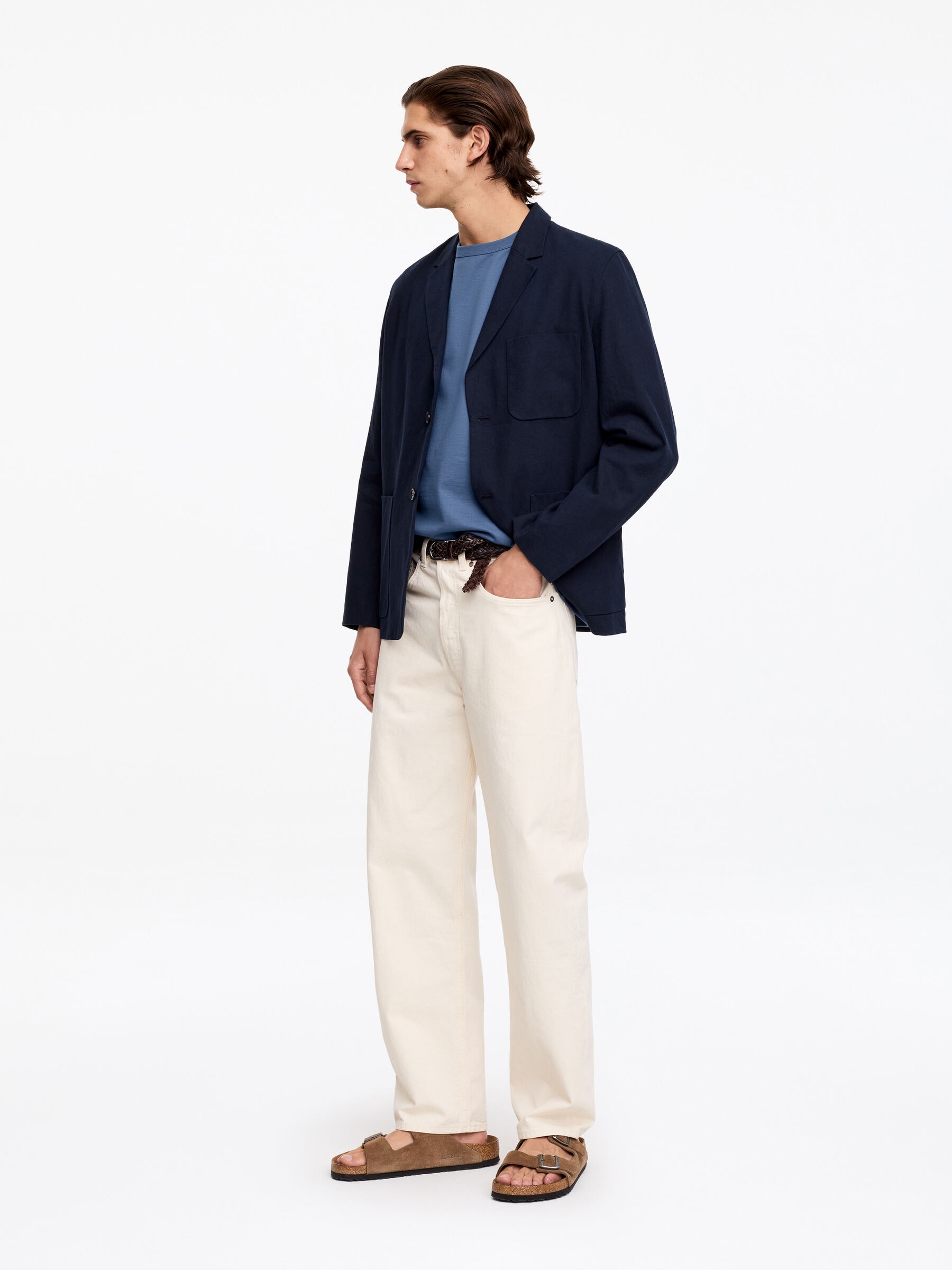 Oversize-T-Shirt, 270 GSM - Dunkelblau - Relaxed Fit - Herren - StillMedia/Lookbook - 2