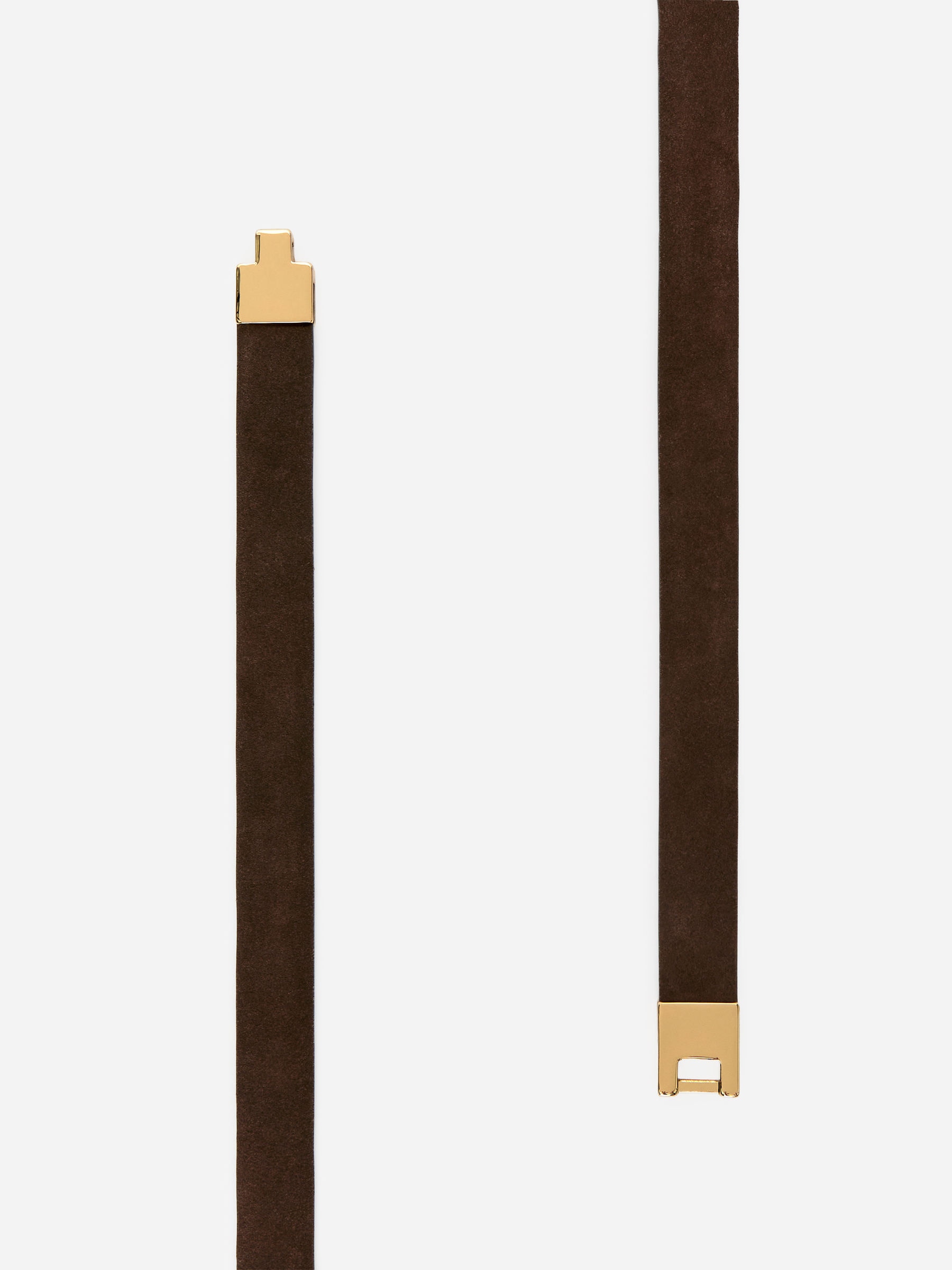 Schnallengürtel aus Veloursleder - Dunkelbraun - Damen - StillMedia/DescriptiveDetail - 1