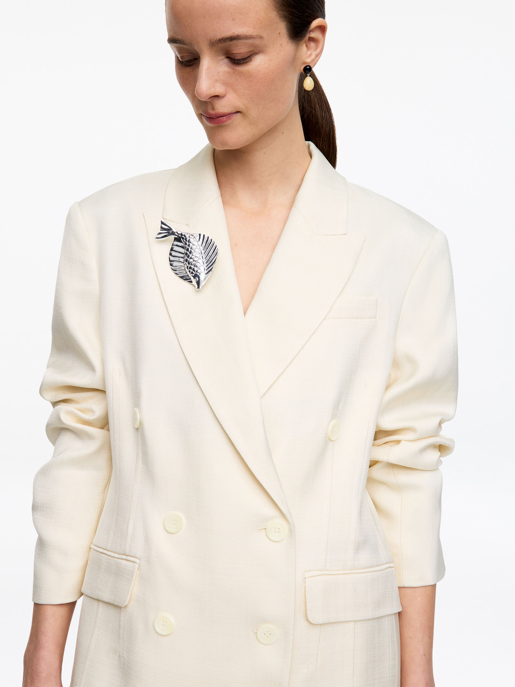 Dubbelknäppt kavaj - Off-white - Regular fit - Women - StillMedia/Lookbook - 4