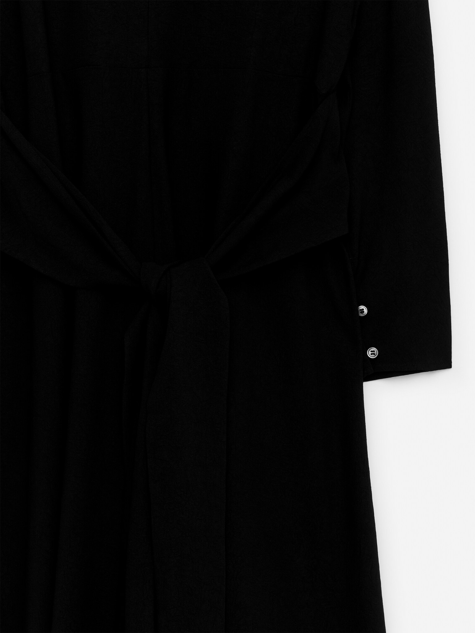 Maxikleid mit Bindebändern - Schwarz - 4