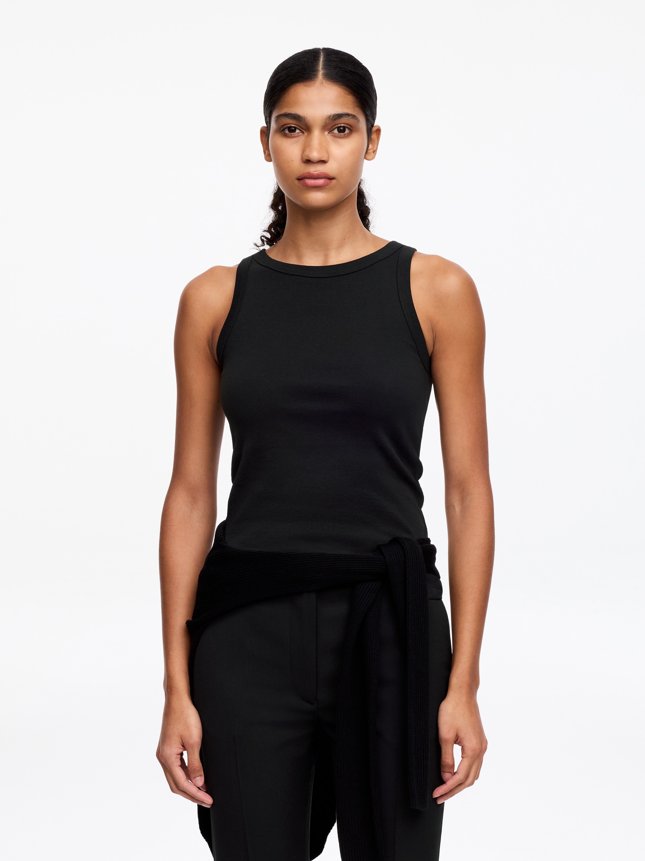 Geripptes Tanktop-#272628-828
