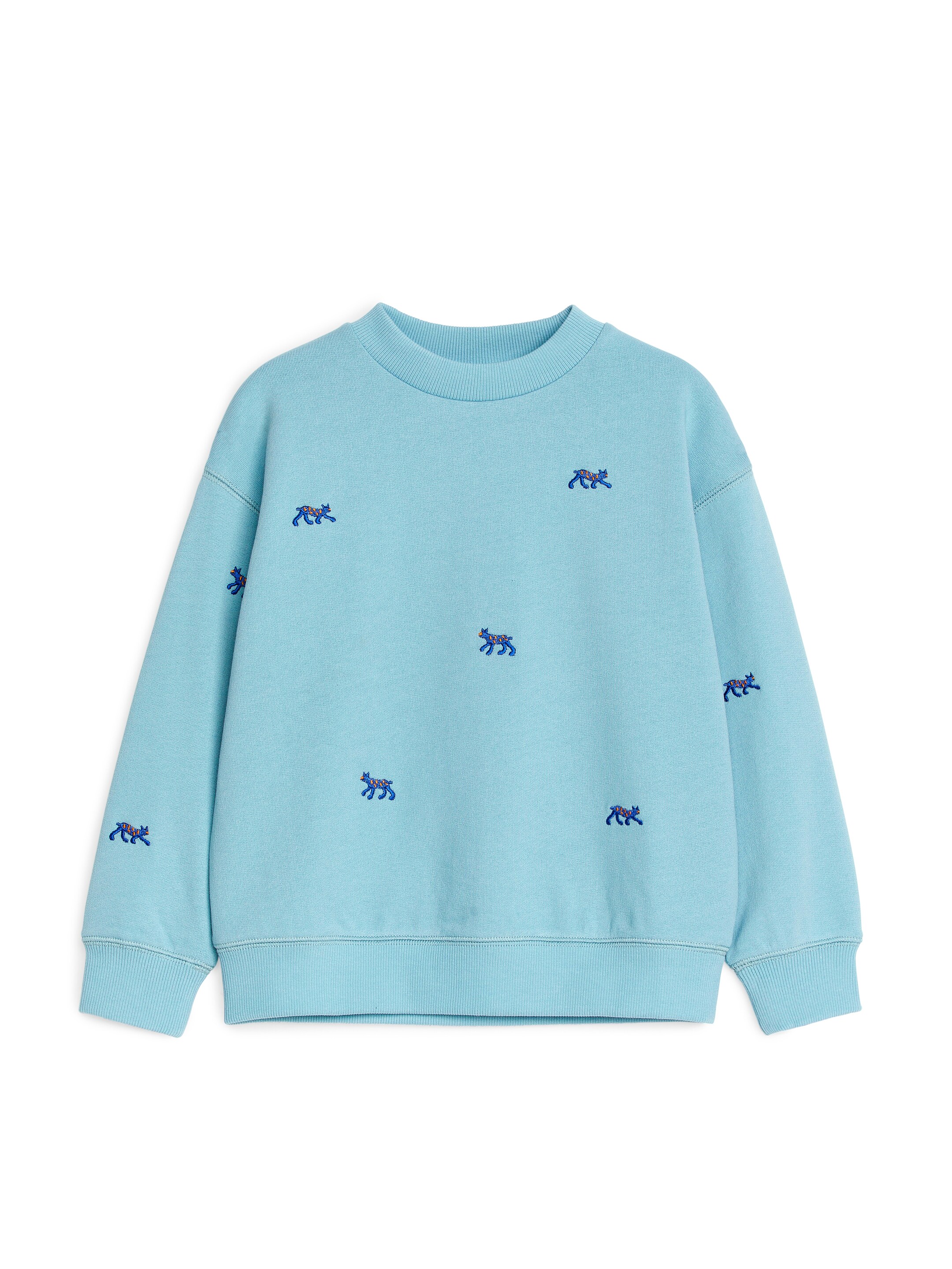 Embroidered Sweatshirt - Dusty Turquoise/Lynx - Regular fit - Children - StillMedia/DescriptiveStillLife - 2