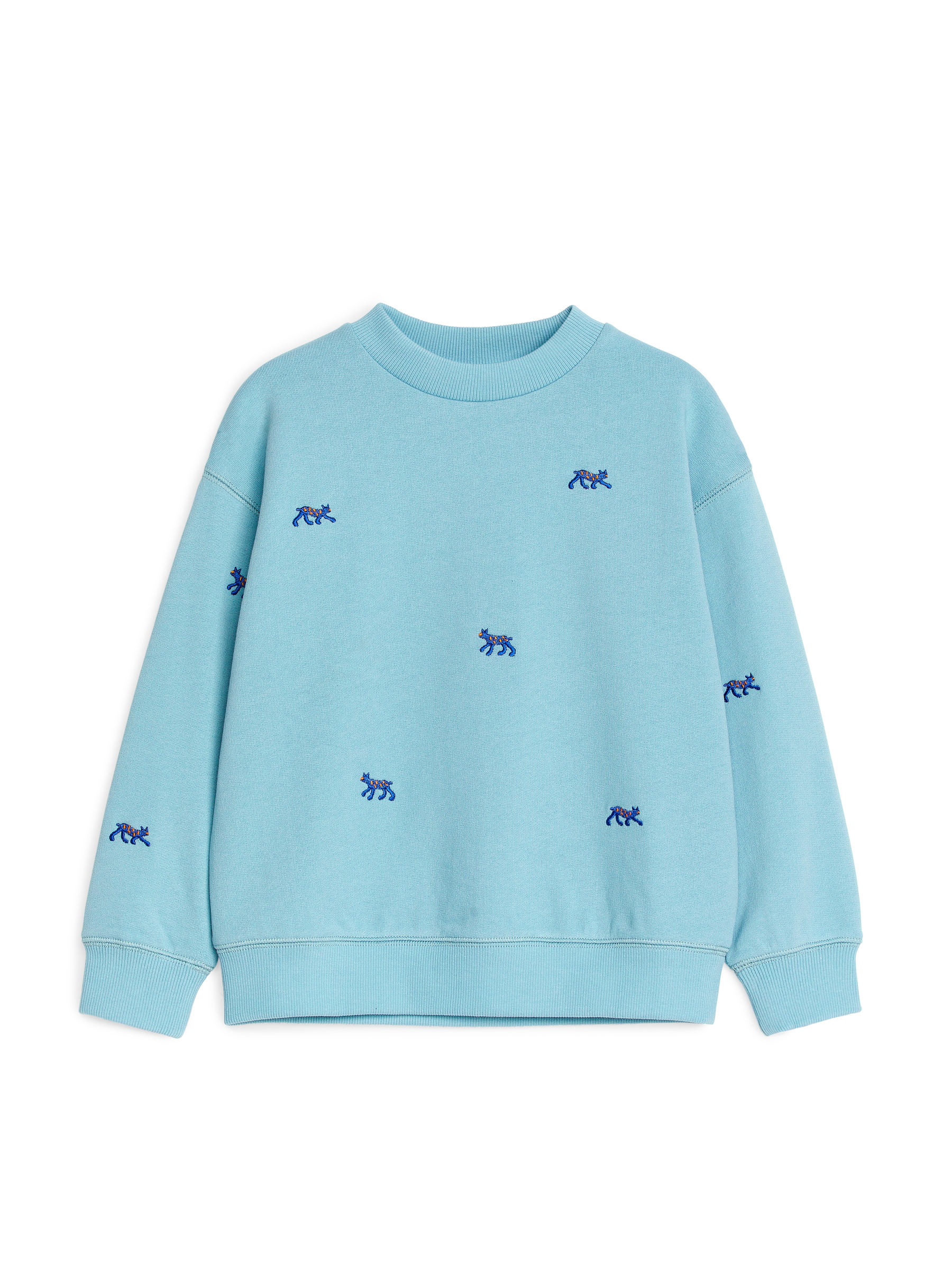 Embroidered Sweatshirt - Dusty Turquoise/Lynx - Regular fit - Children - StillMedia/DescriptiveStillLife - 2