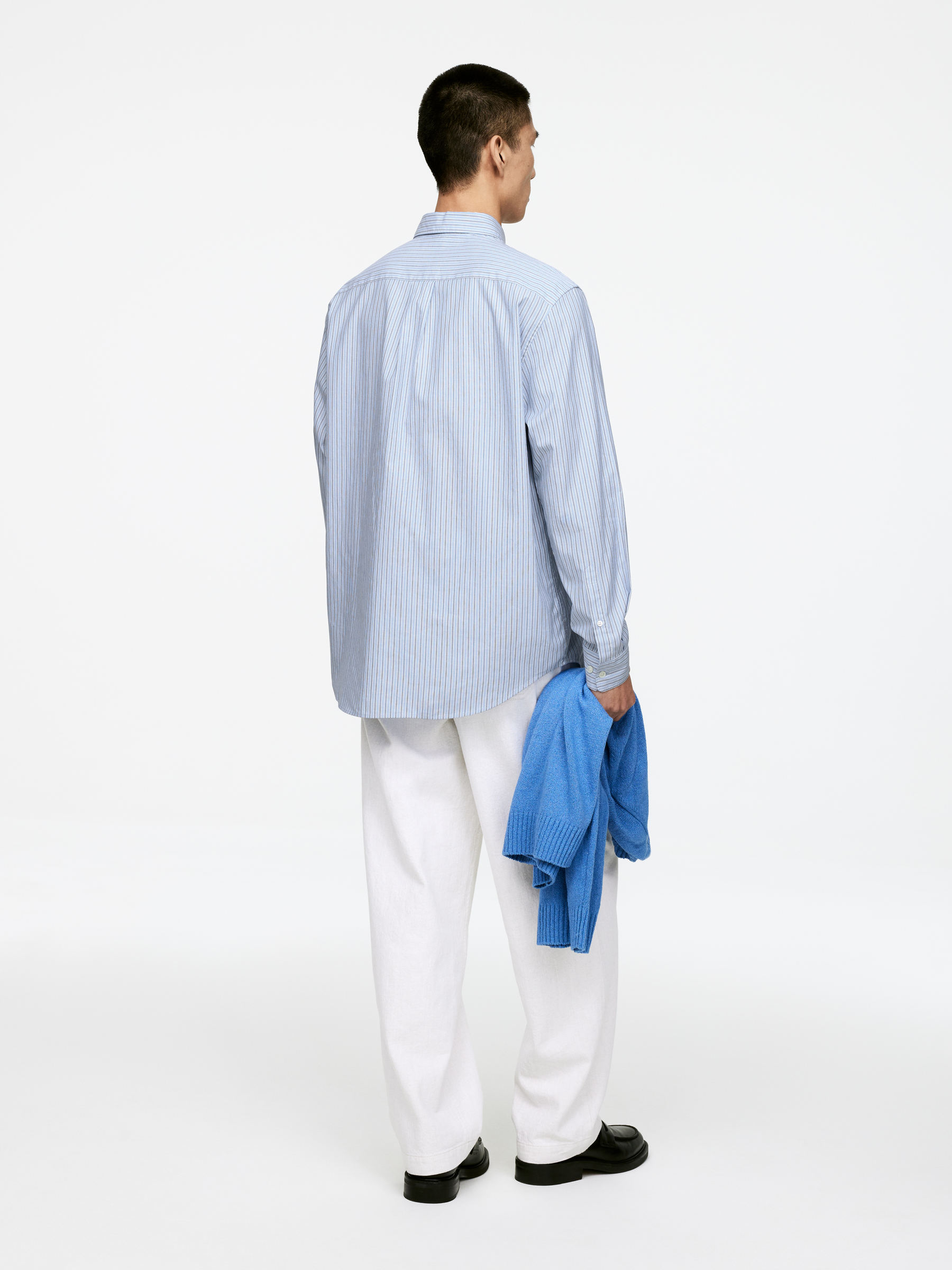 Relaxed Button-Down Shirt - Blue/Striped - Relaxed fit - Men - StillMedia/Lookbook - 6
