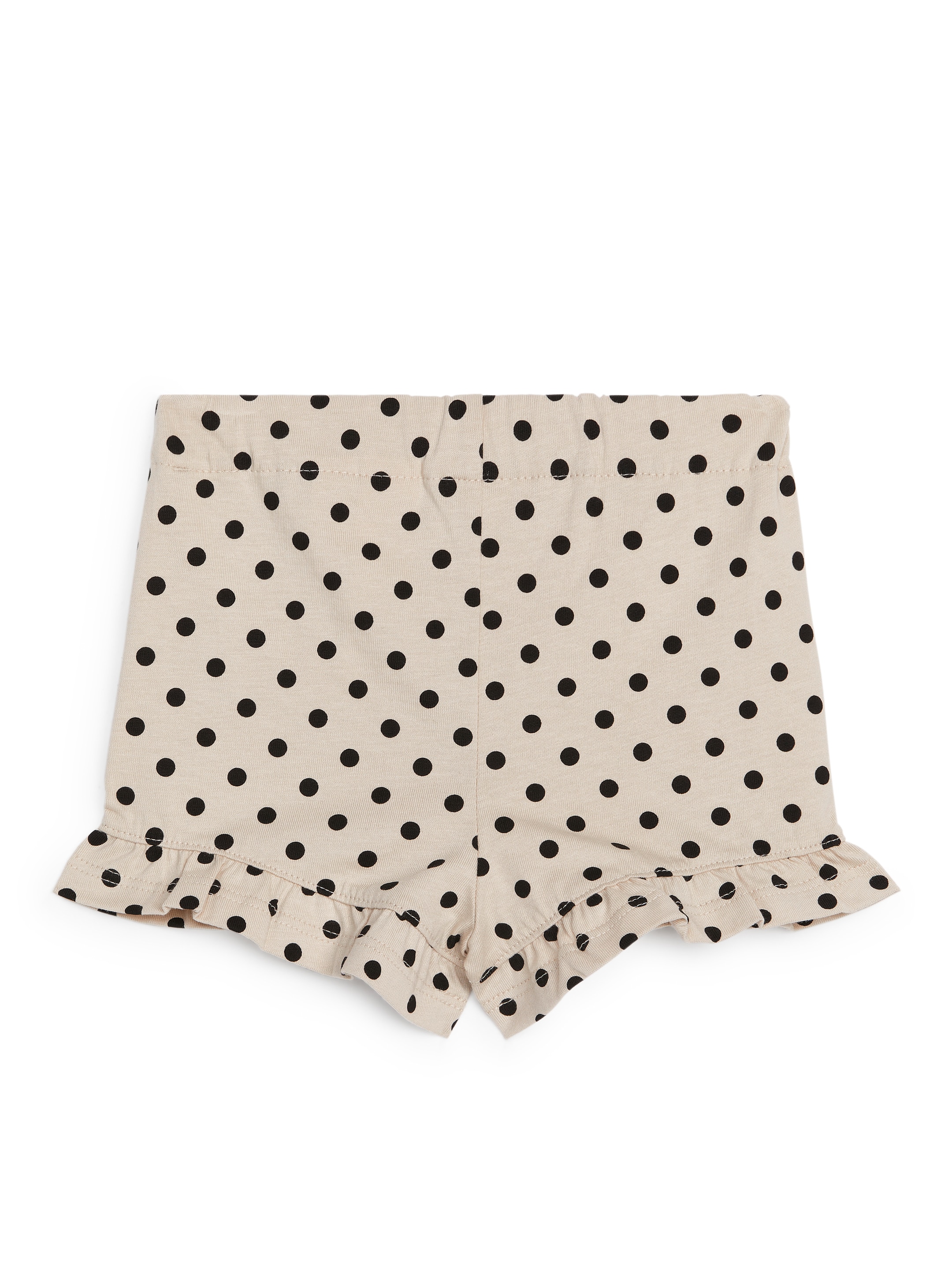Gerüschtes Jersey-Shorts - Beige/Schwarz - Regular Fit - Kinder - StillMedia/DescriptiveStillLife - 2