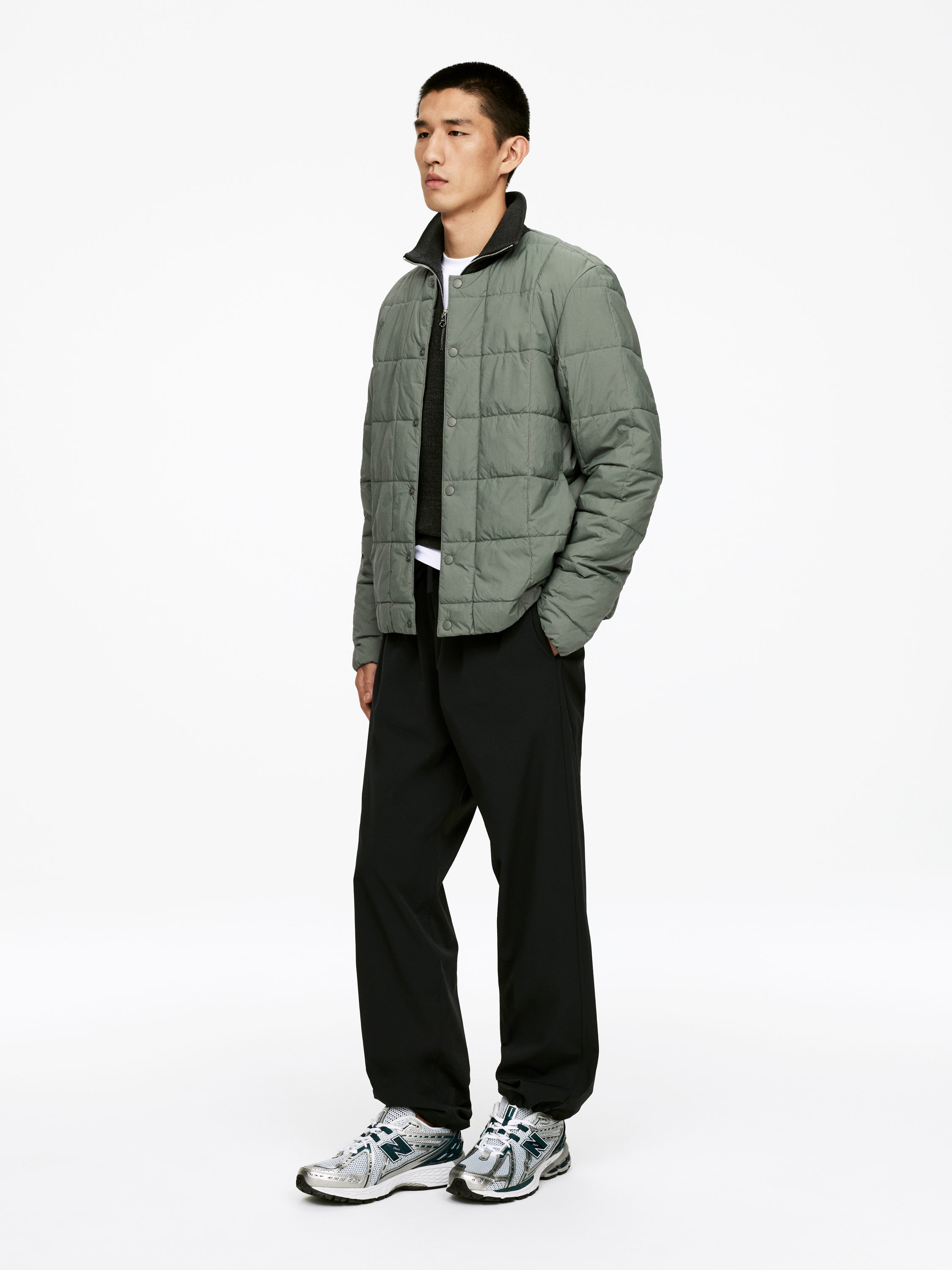 Light-Padded Jacket - Khaki Green - Regular fit - Men - StillMedia/Lookbook - 5