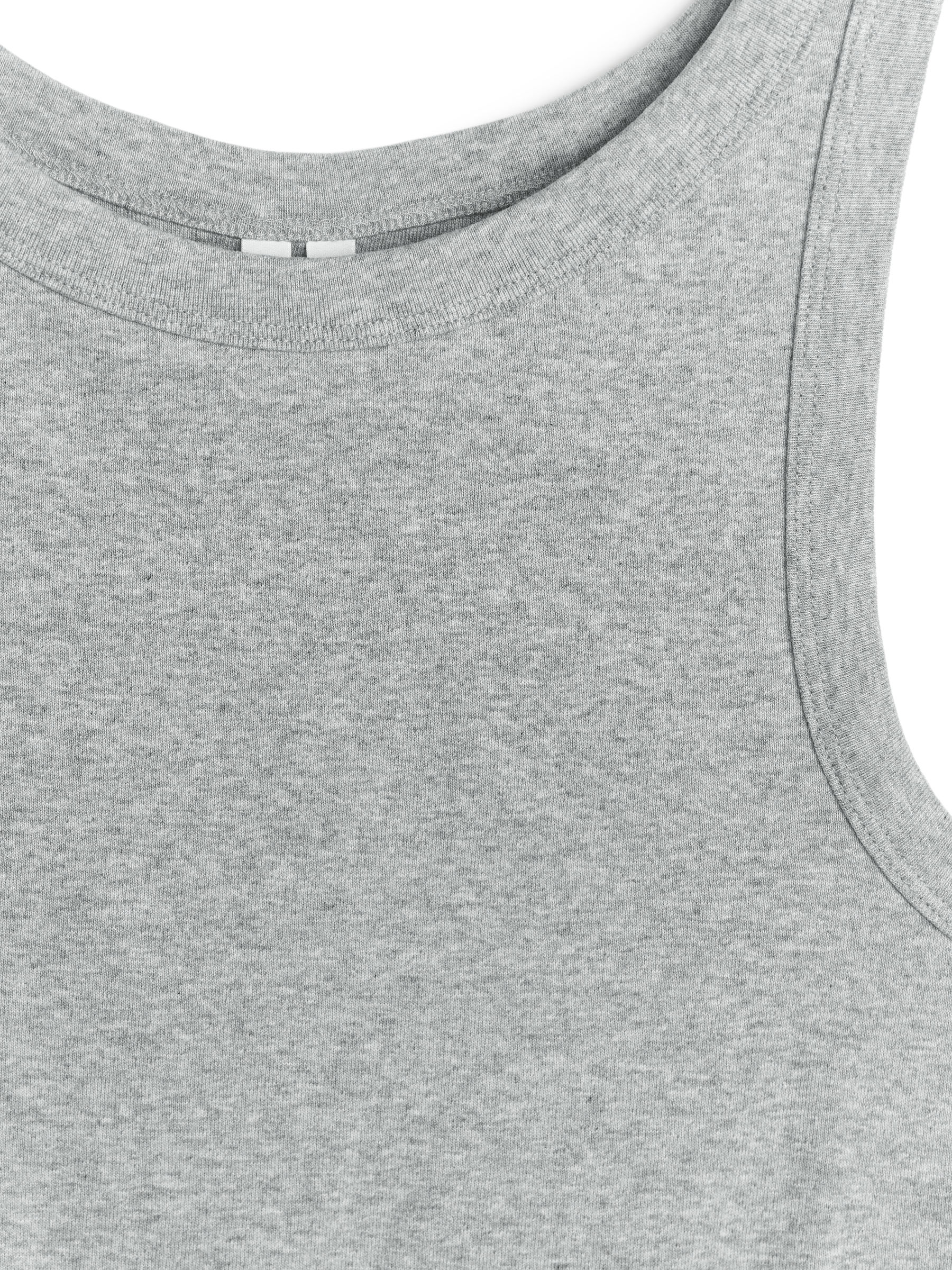 Geripptes Tanktop - Staubgrau - Slim Fit - Damen - StillMedia/DescriptiveDetail - 1