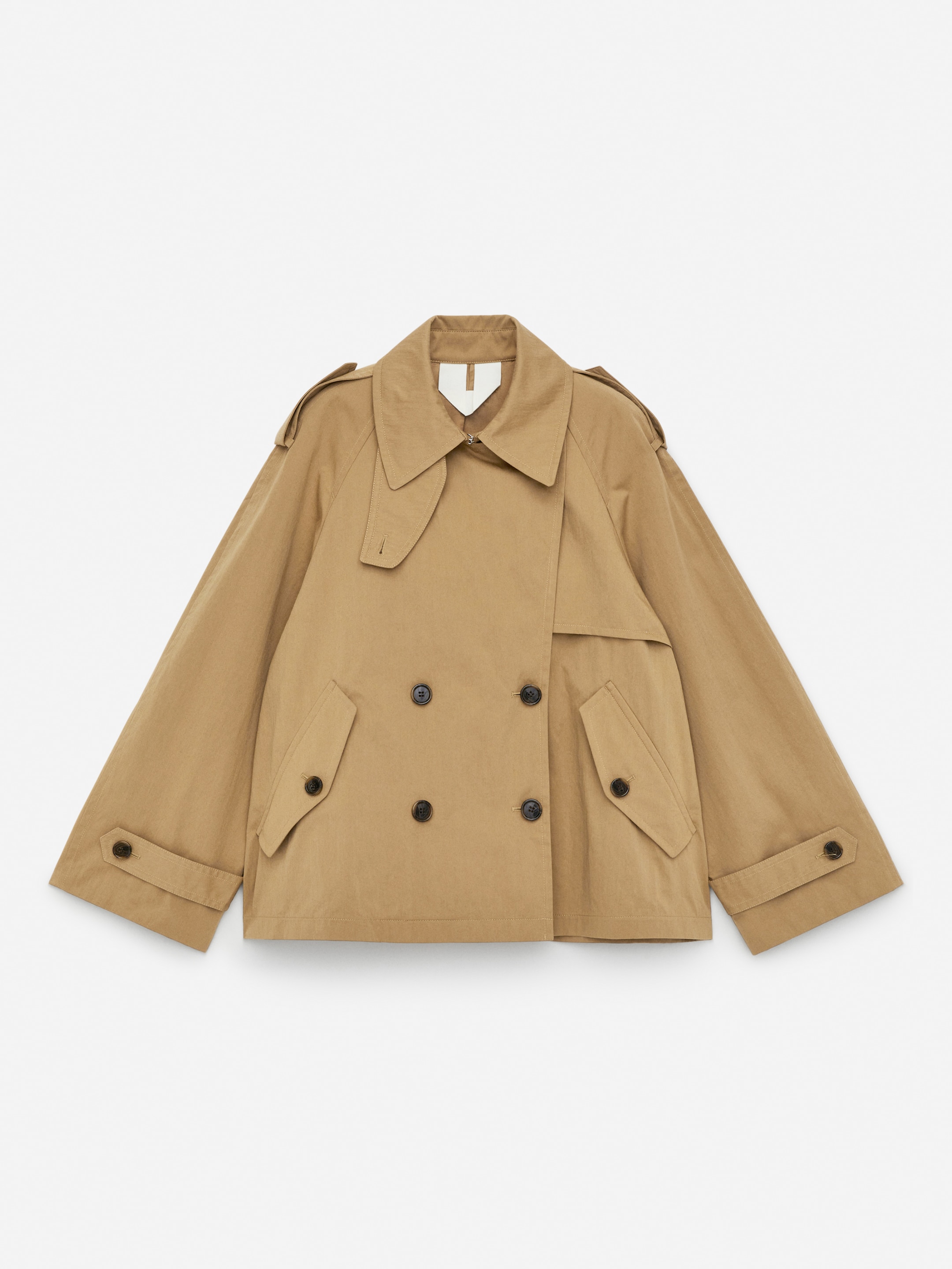 Kurzer Trenchcoat-#94896A-14495