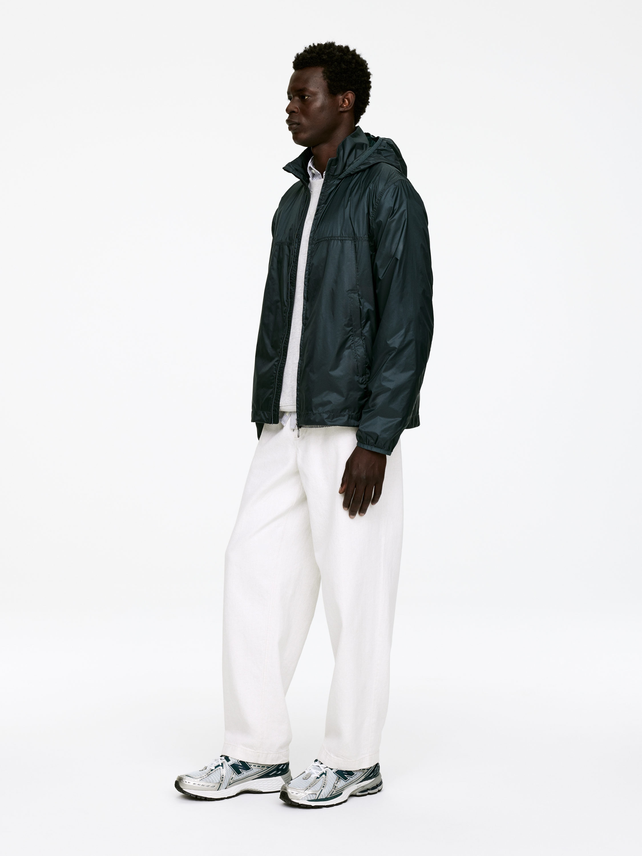 Nylon Windbreaker - Green - Regular fit - Men - StillMedia/Lookbook - 6