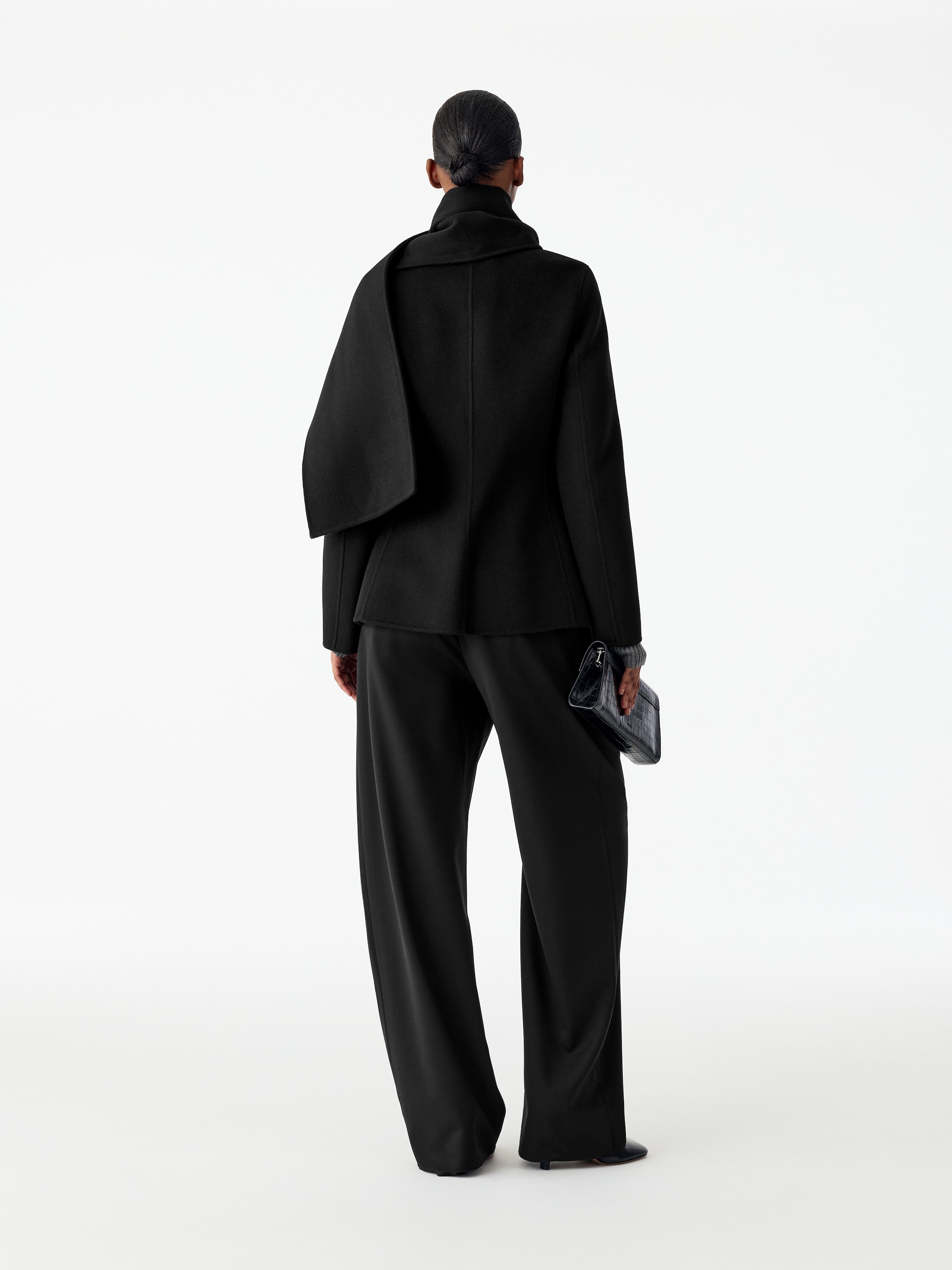 Blazer in tessuto doppiato di misto lana - Nero - Slim fit - women - StillMedia/Lookbook - 9