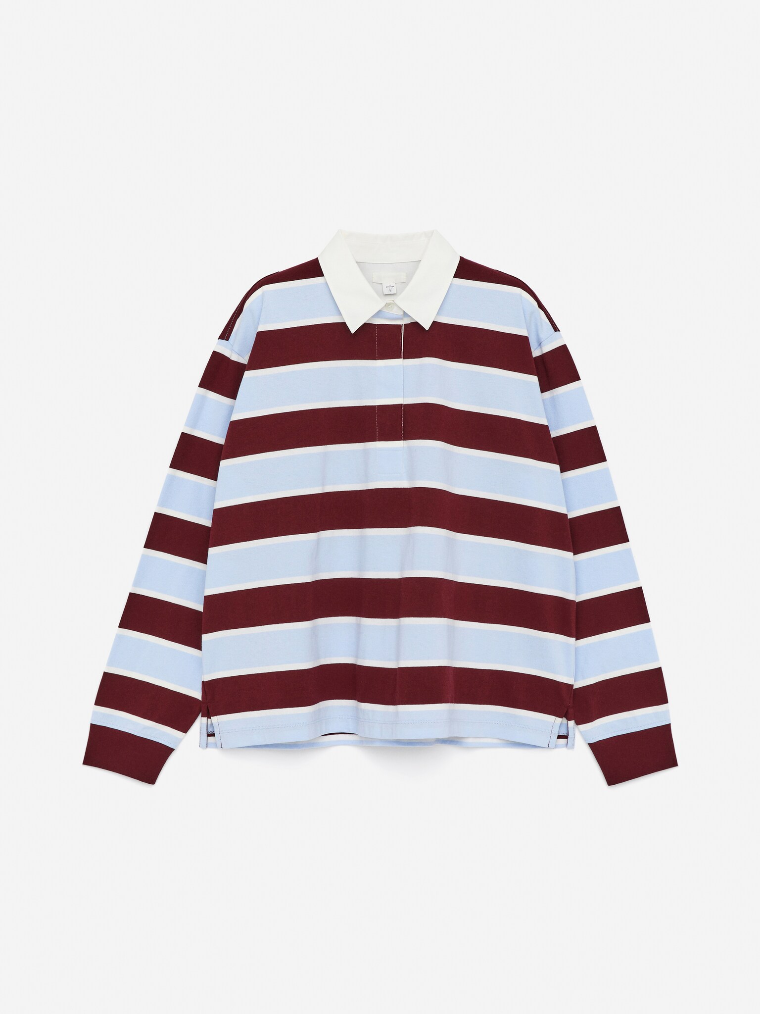 Polo in cotone - Rosso scuro/Blu/Blu/Bianco sporco