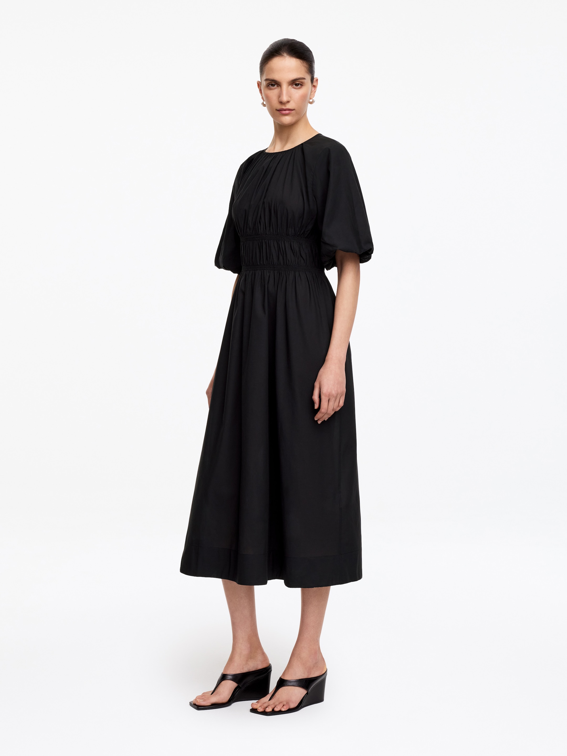 Lyocell-Cotton Maxi Dress - Black - Regular fit - Women - StillMedia/Lookbook - 3