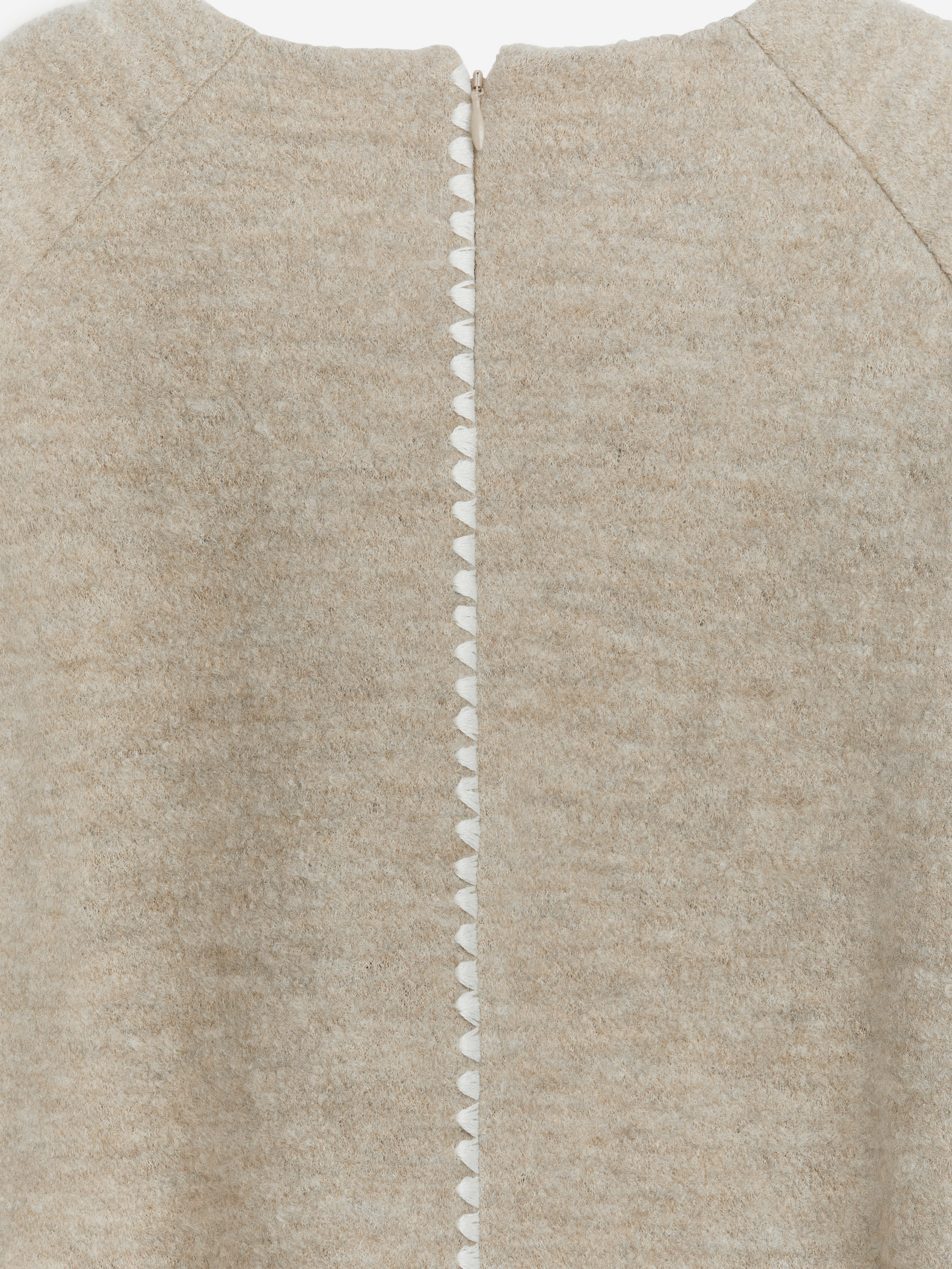 Boiled Wool-Cotton Sweatshirt - Oat Melange - Oversized - Women - StillMedia/DescriptiveDetail - 3