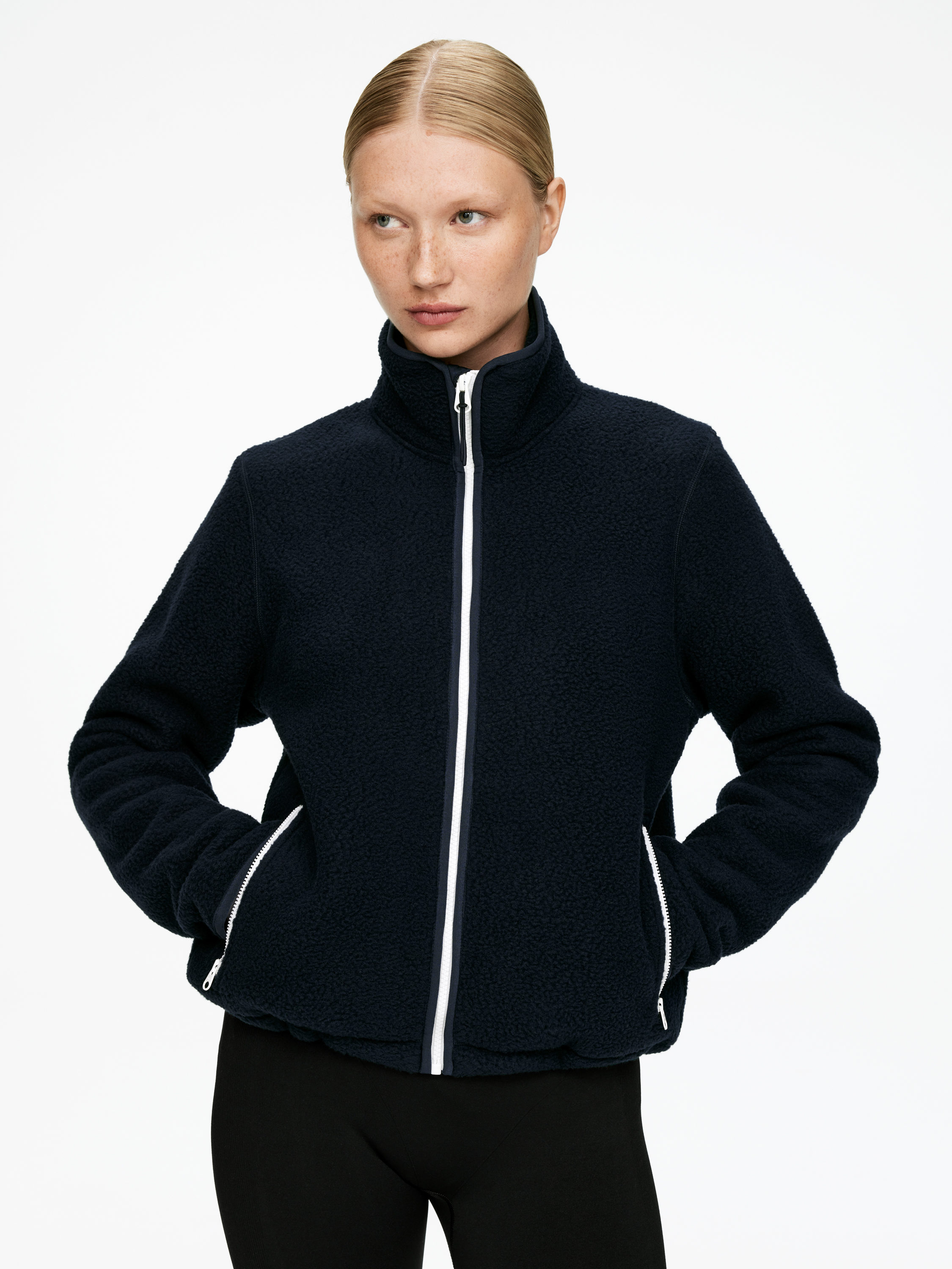 Fleece Jacket - Dark Blue - Slim fit - Women - StillMedia/Lookbook - 6